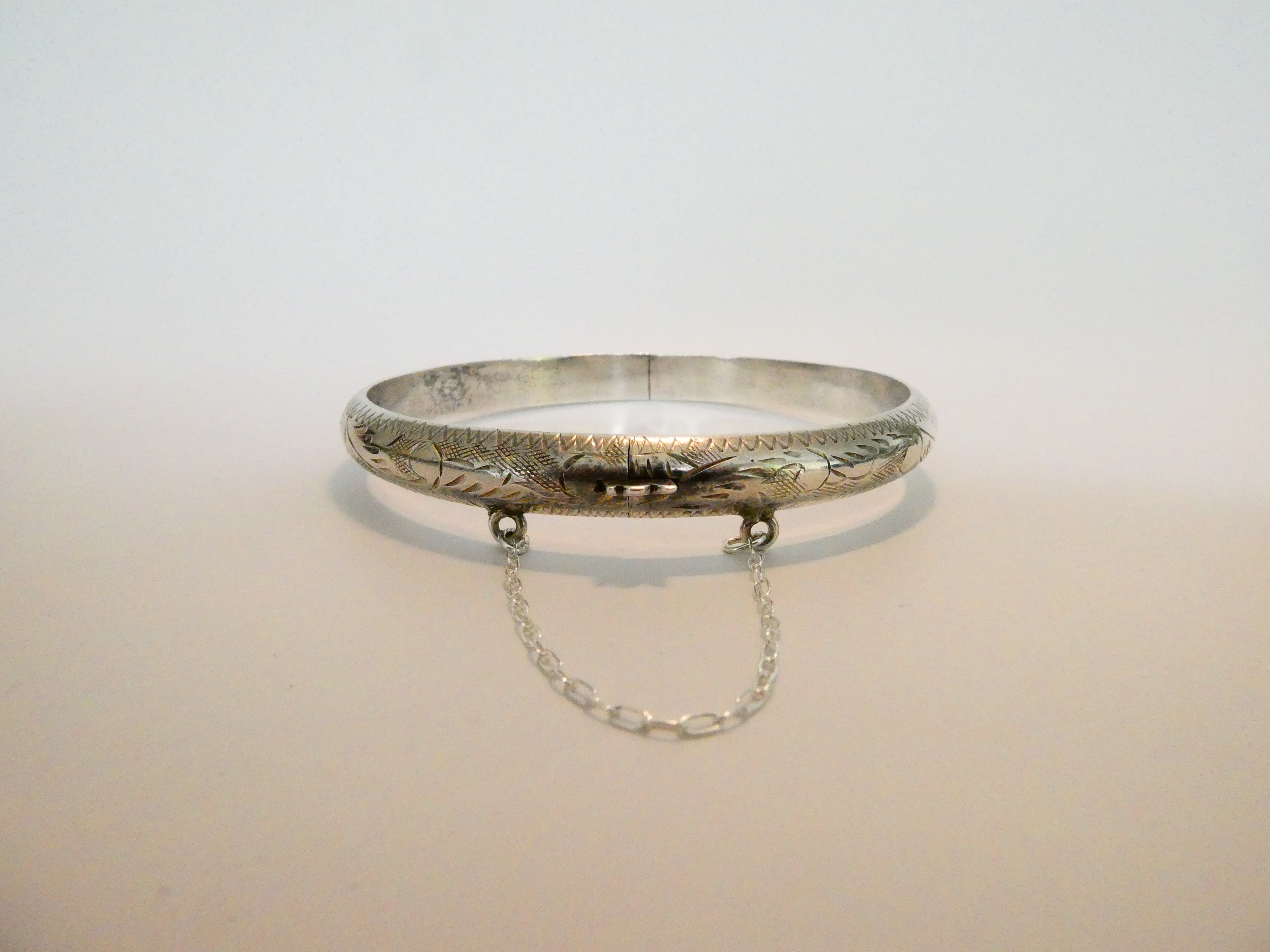 Vintage Silver Abstract Bangle