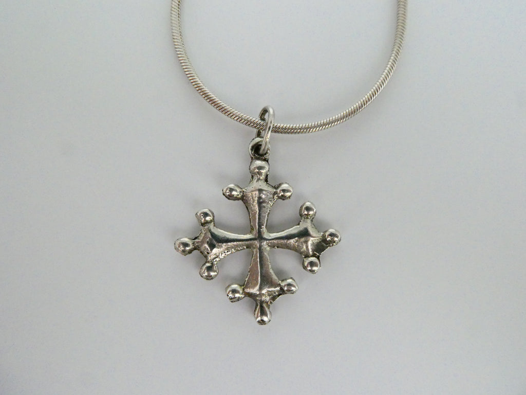 Vintage Silver Occitan Cross Necklace