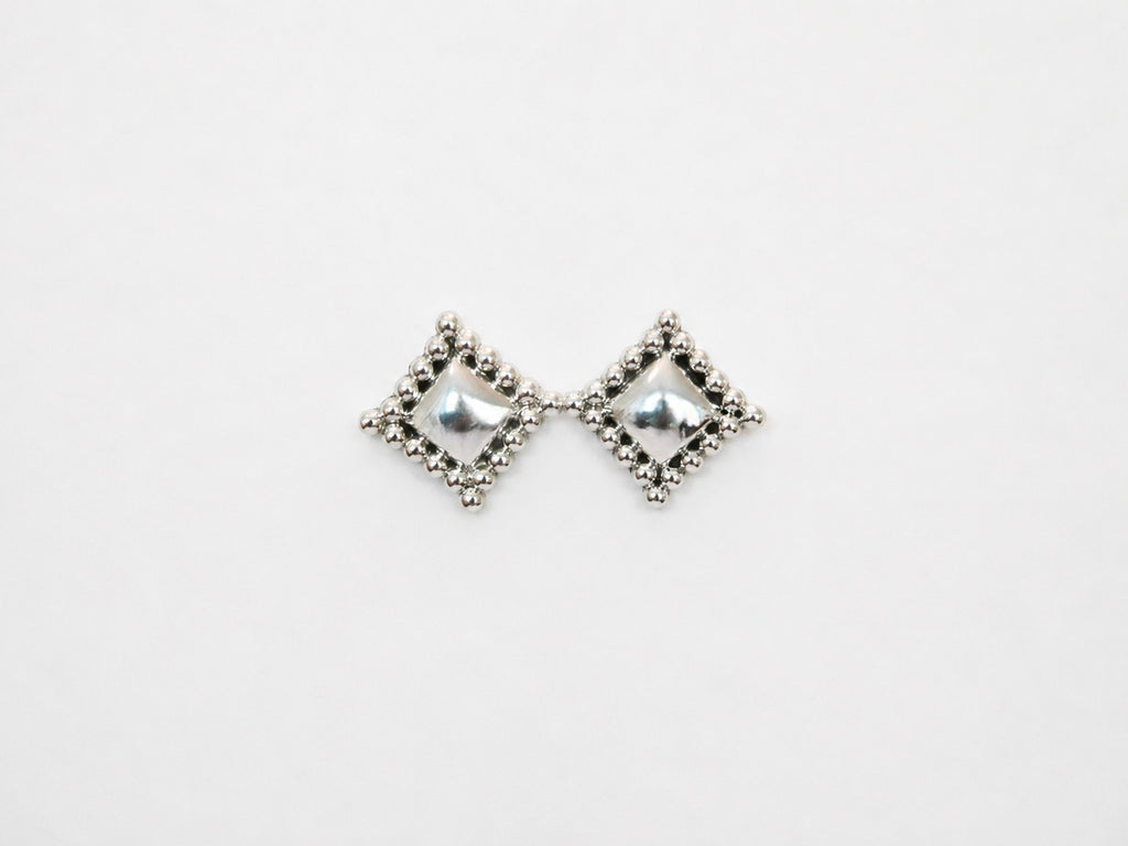 Vintage Silver Pillow Earrings