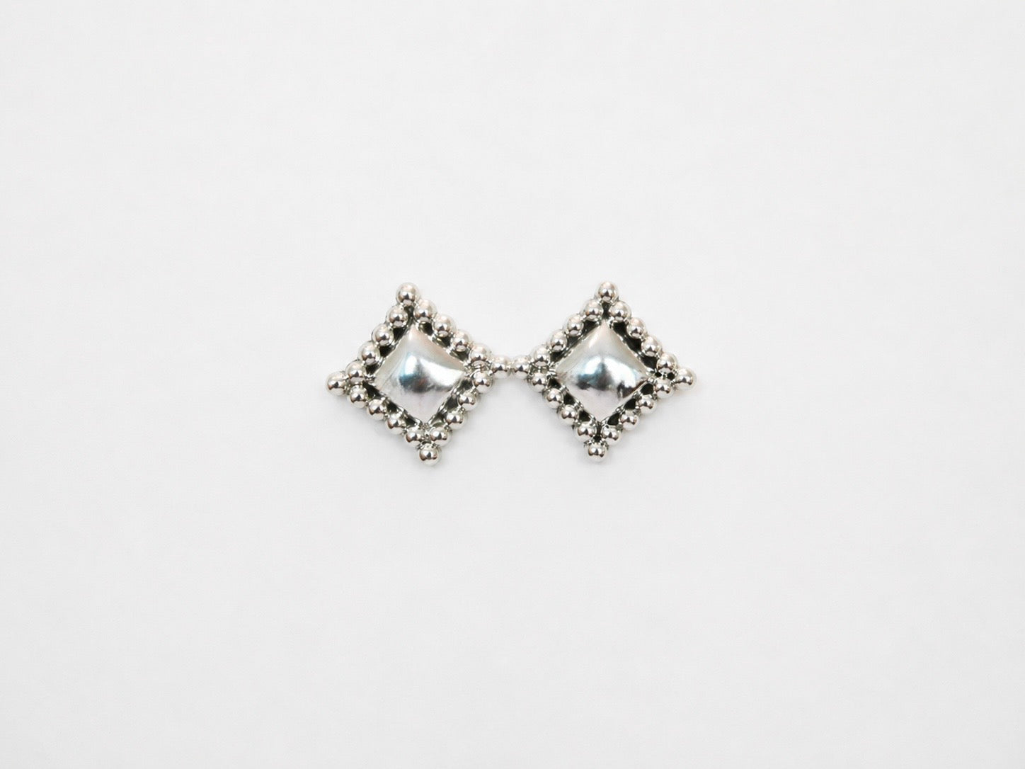 Vintage Silver Pillow Earrings