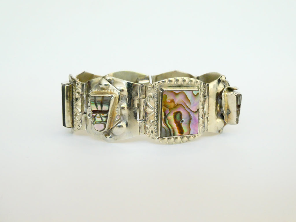 Vintage Taxco Abalone Bracelet