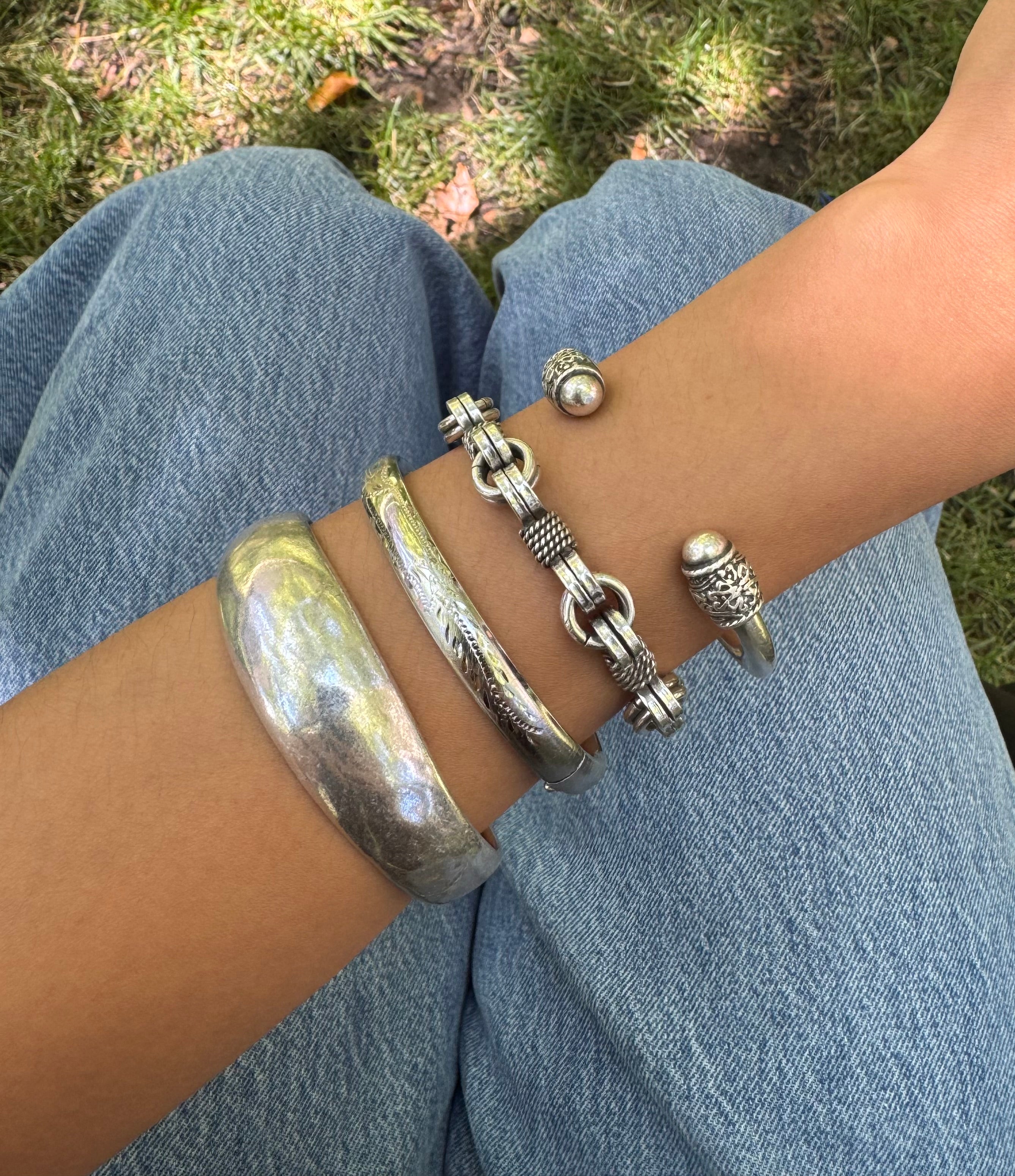 Vintage Solid Silver Link Bracelet