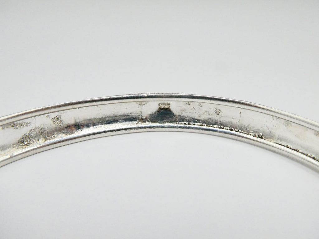 Vintage Silver Enamel Bangle