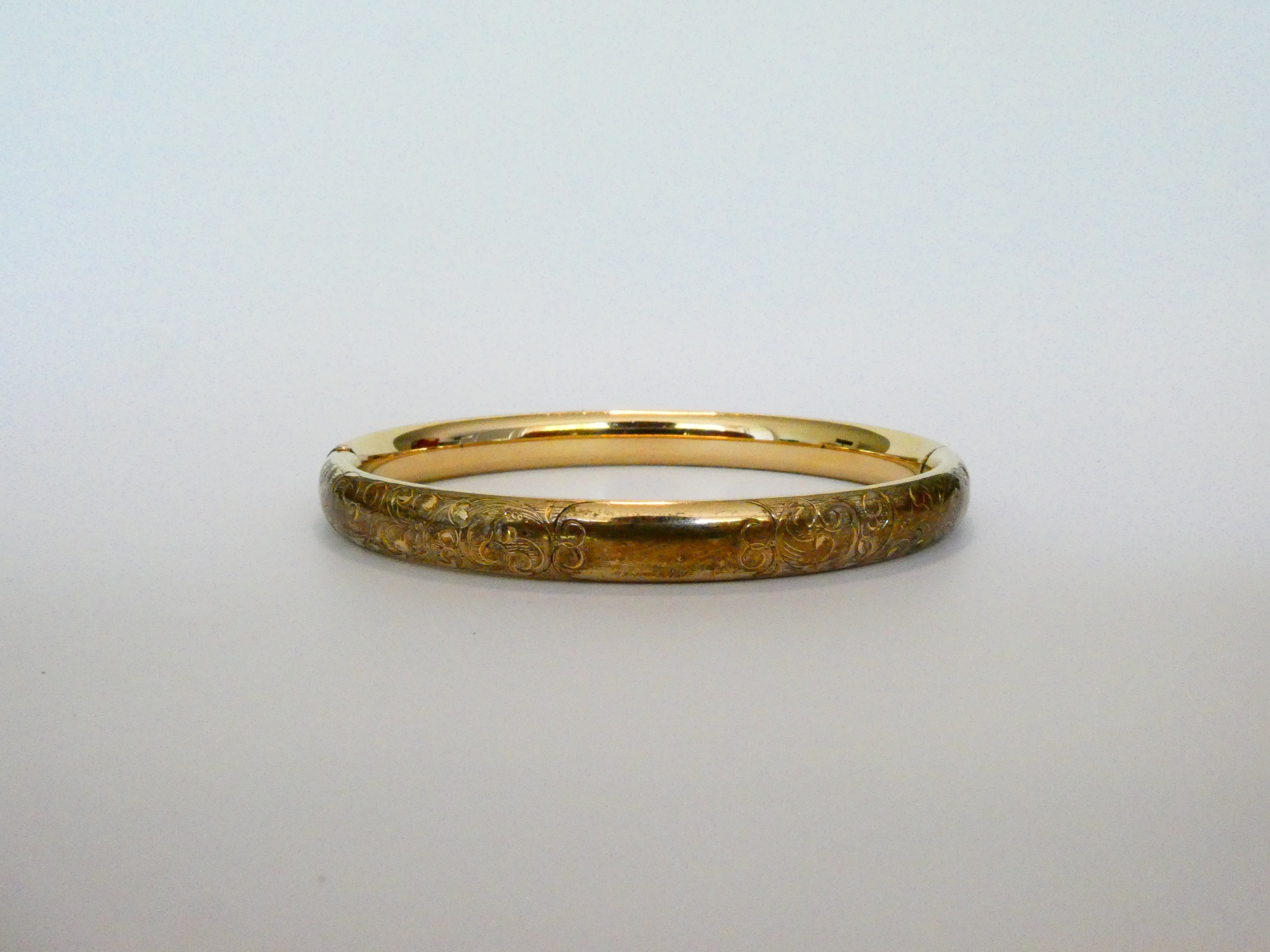 Vintage Gold-Filled Engraved Bangle