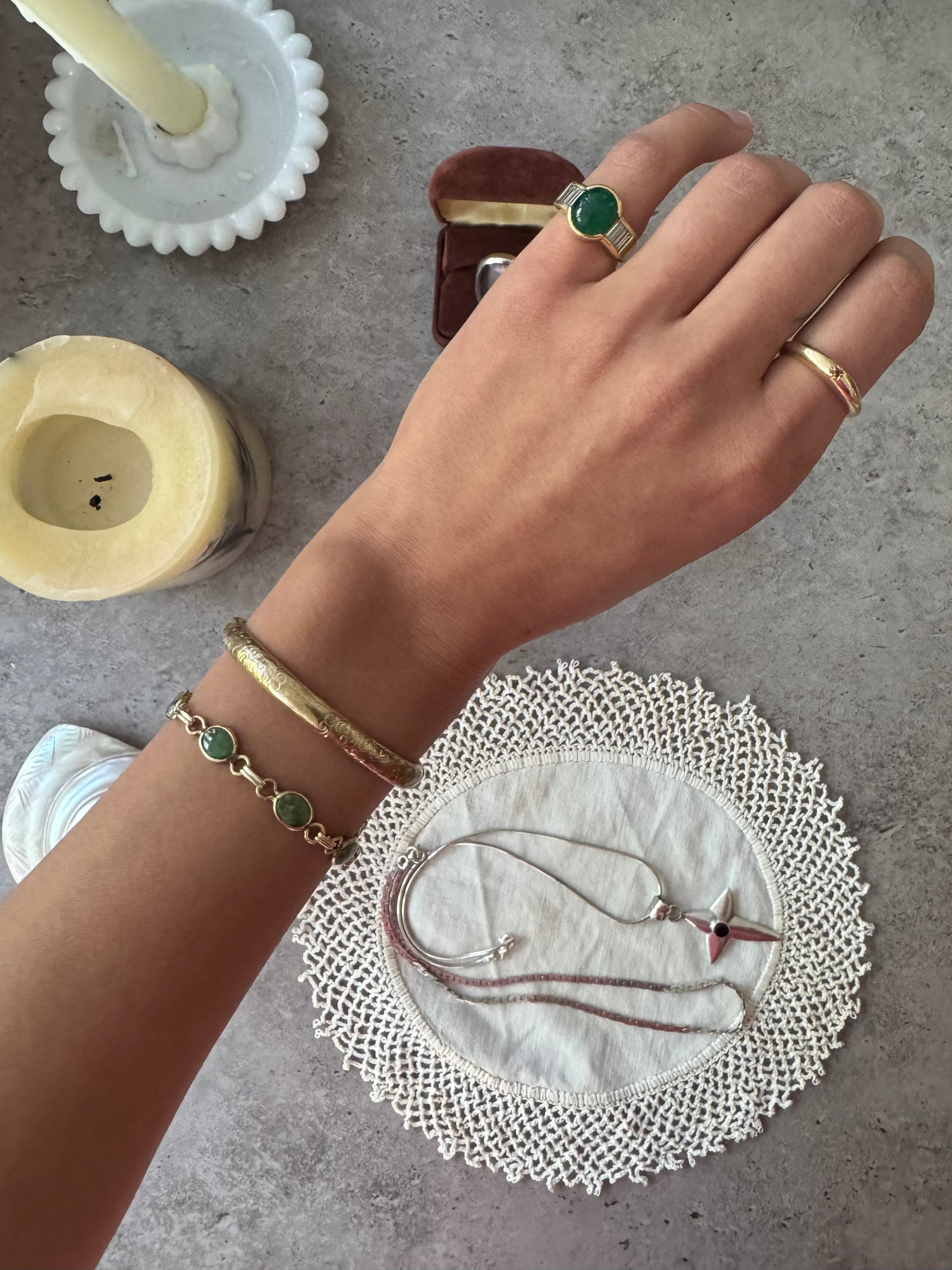 Vintage Gold-Filled Engraved Bangle