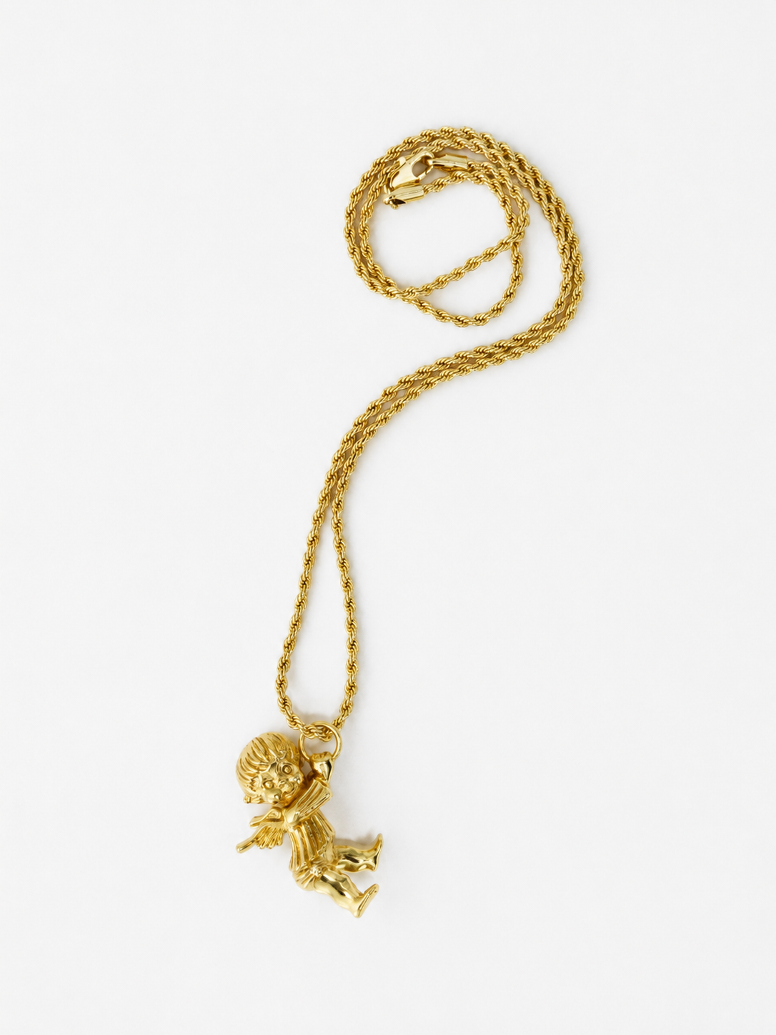 Vintage Gold Cherub Necklace