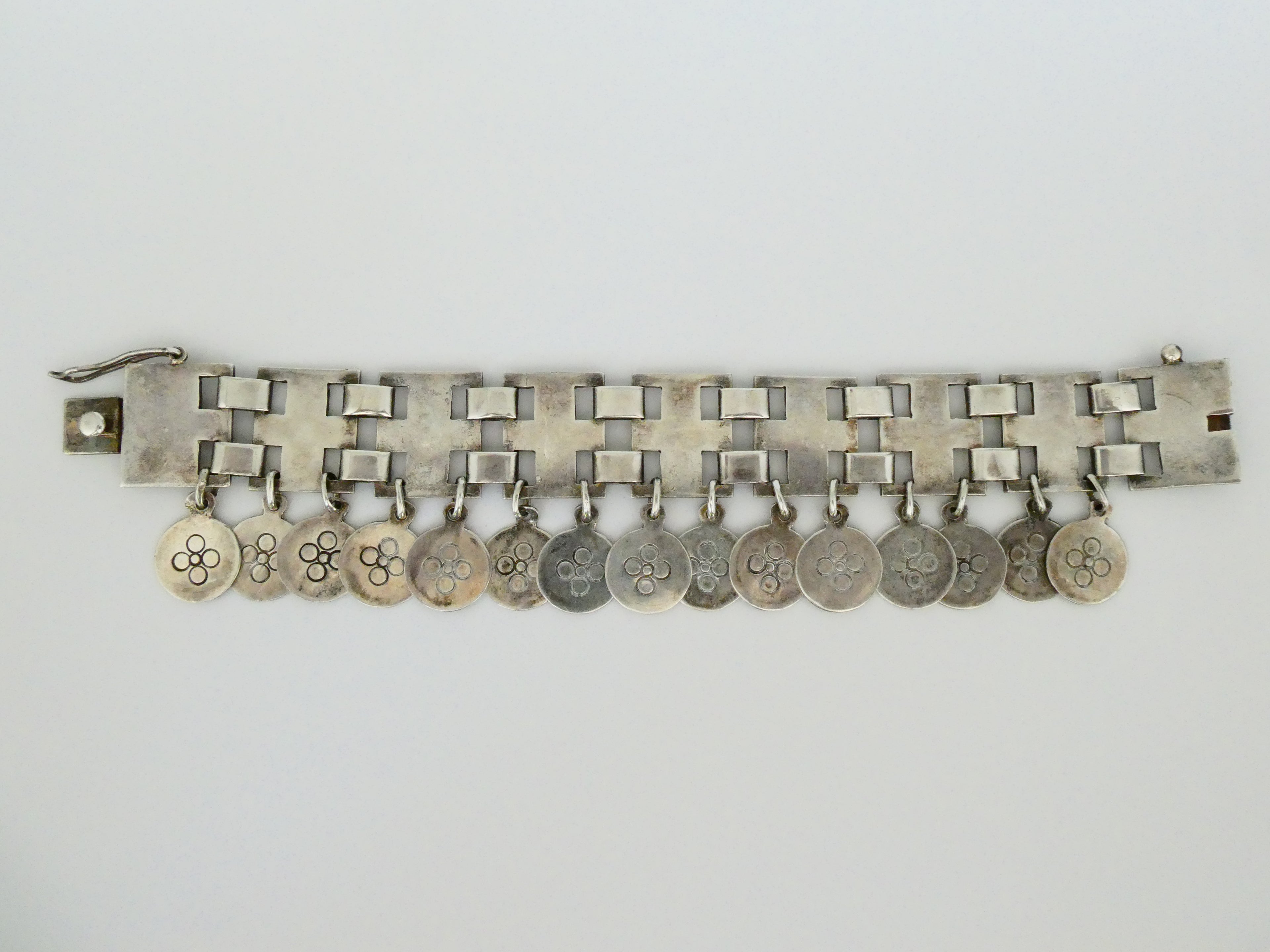 Vintage Chunky Chain & Coin Dangle Bracelet