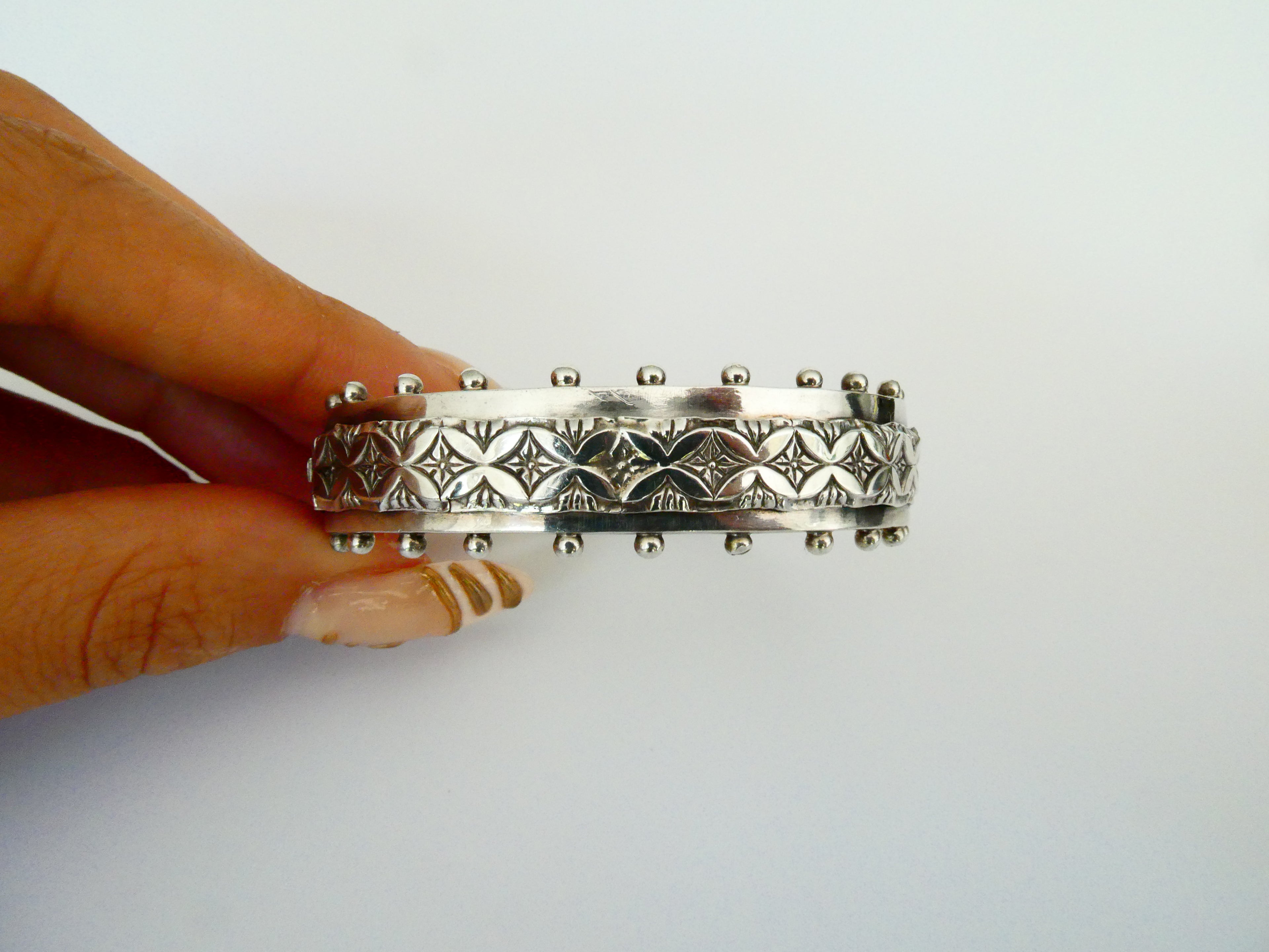 Vintage Victorian Silver Bangle