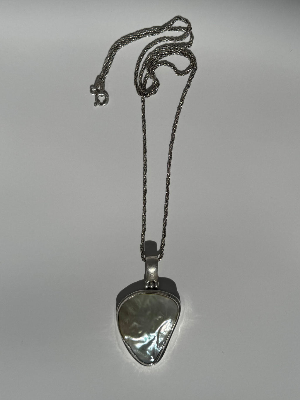 Vintage Silver Pearl Statement Necklace