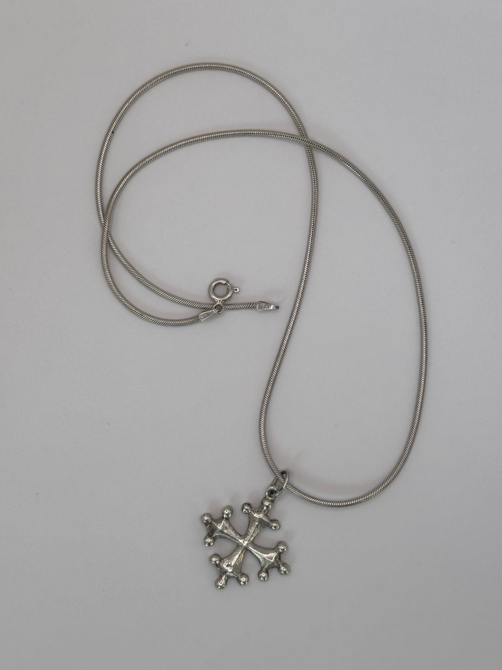Vintage Silver Occitan Cross Necklace