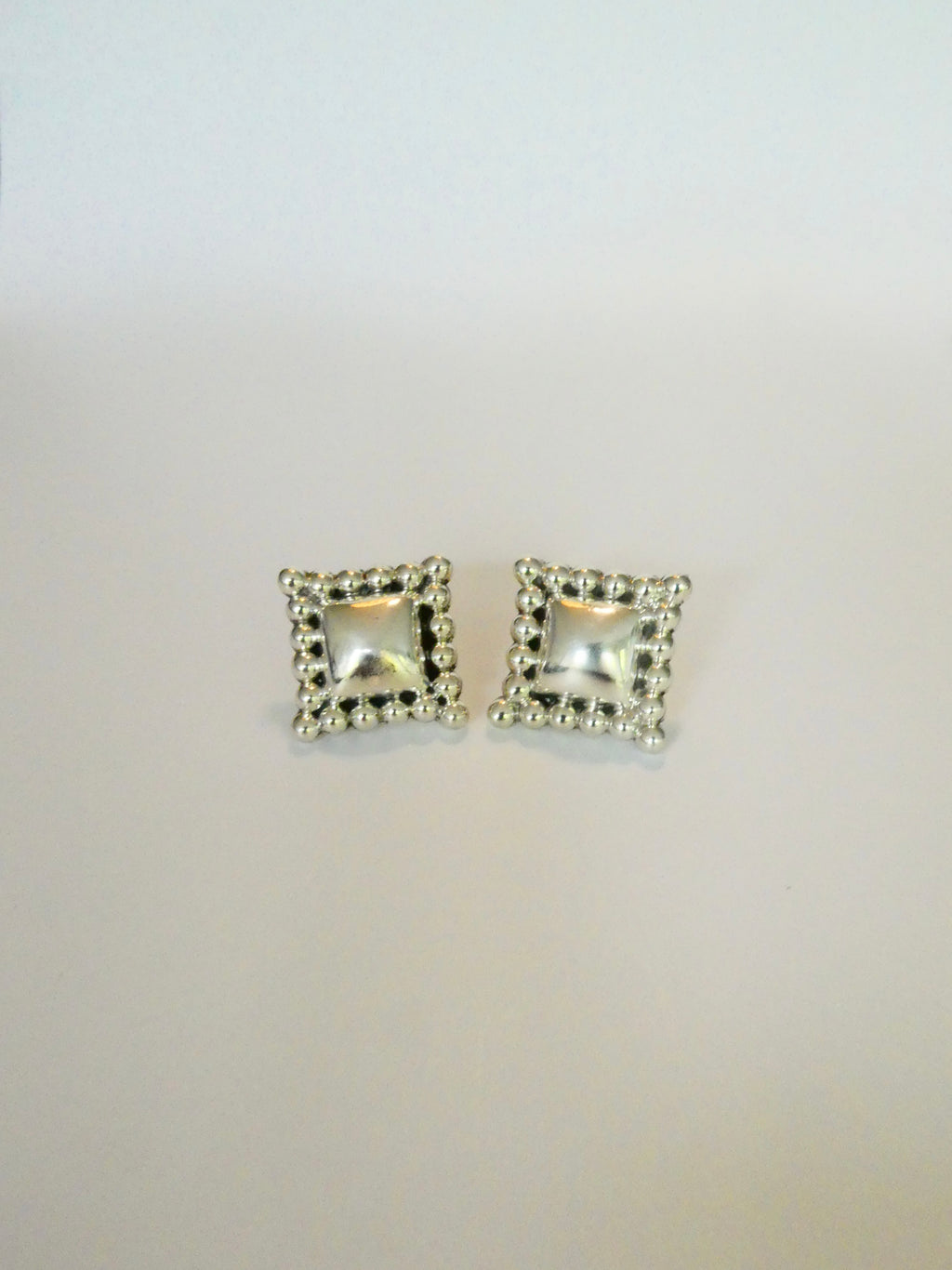 Vintage Silver Pillow Earrings