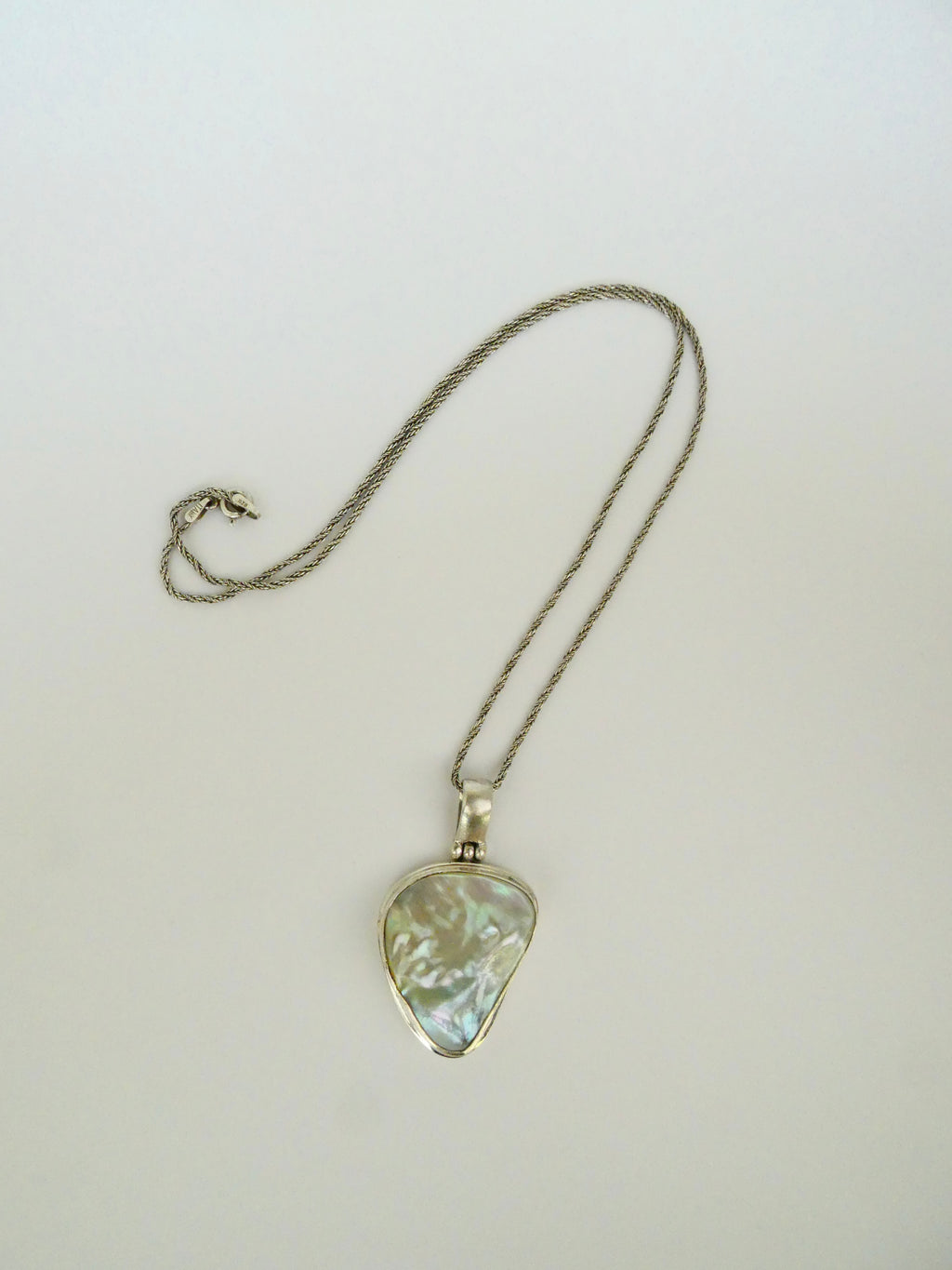 Vintage Silver Pearl Statement Necklace