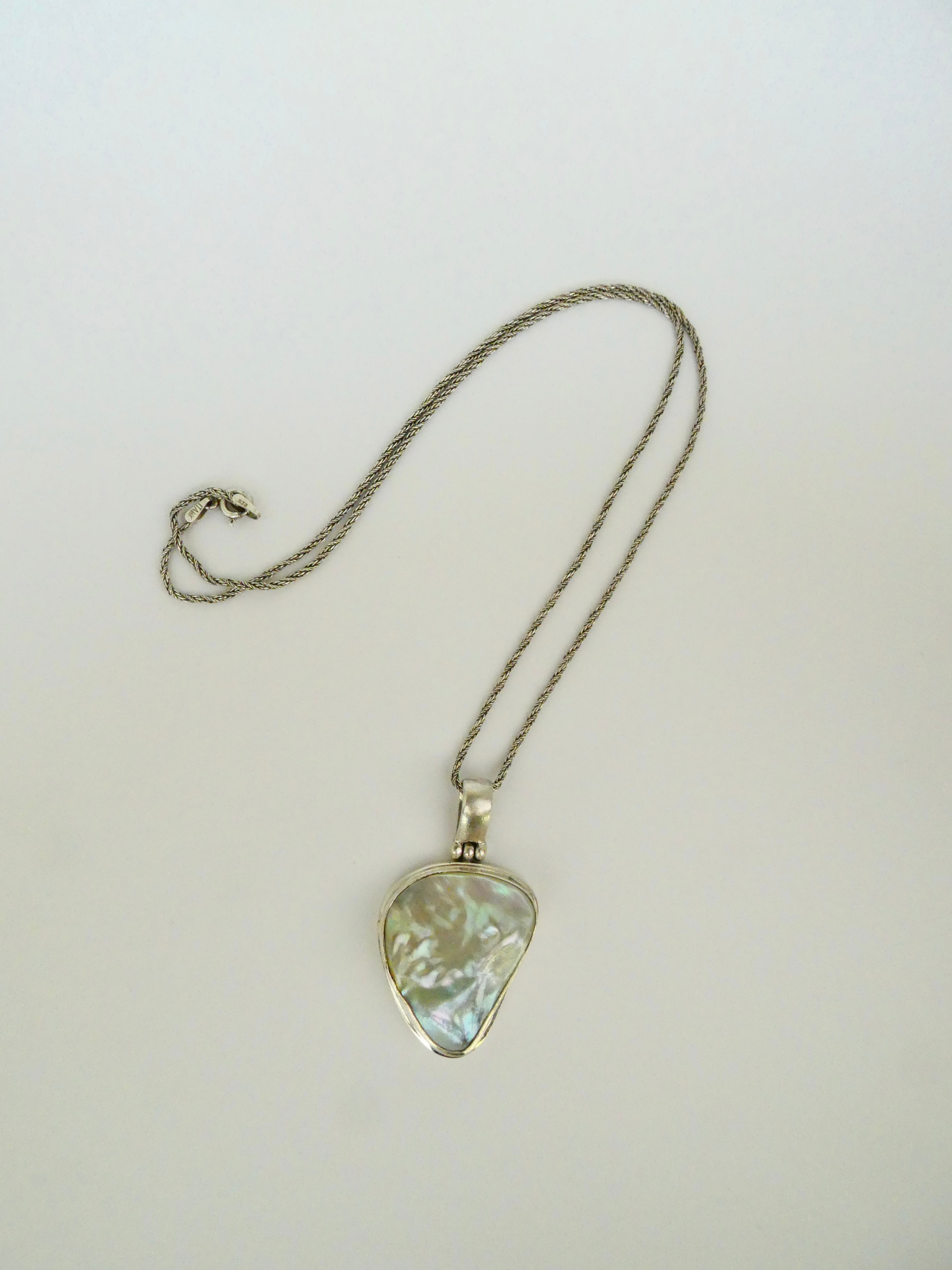 Vintage Silver Pearl Statement Necklace