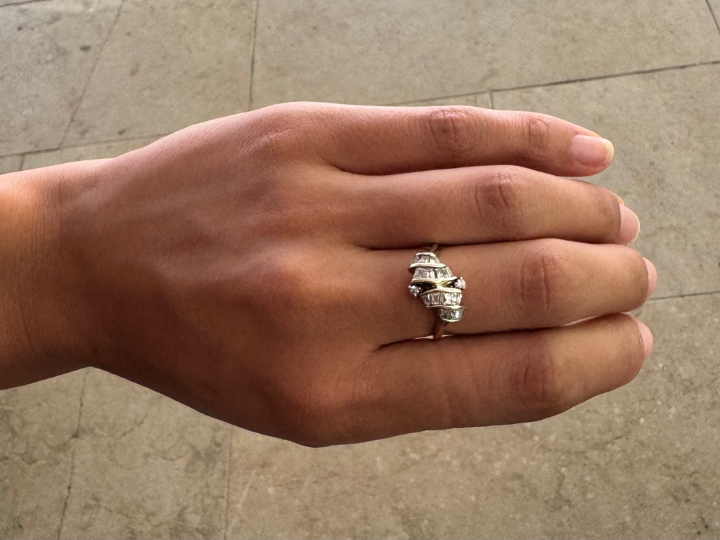Vintage Gold Over Silver Knot Ring