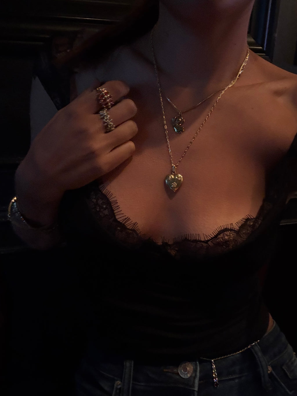 Vintage 12 Gold Filled Flower Heart Locket
