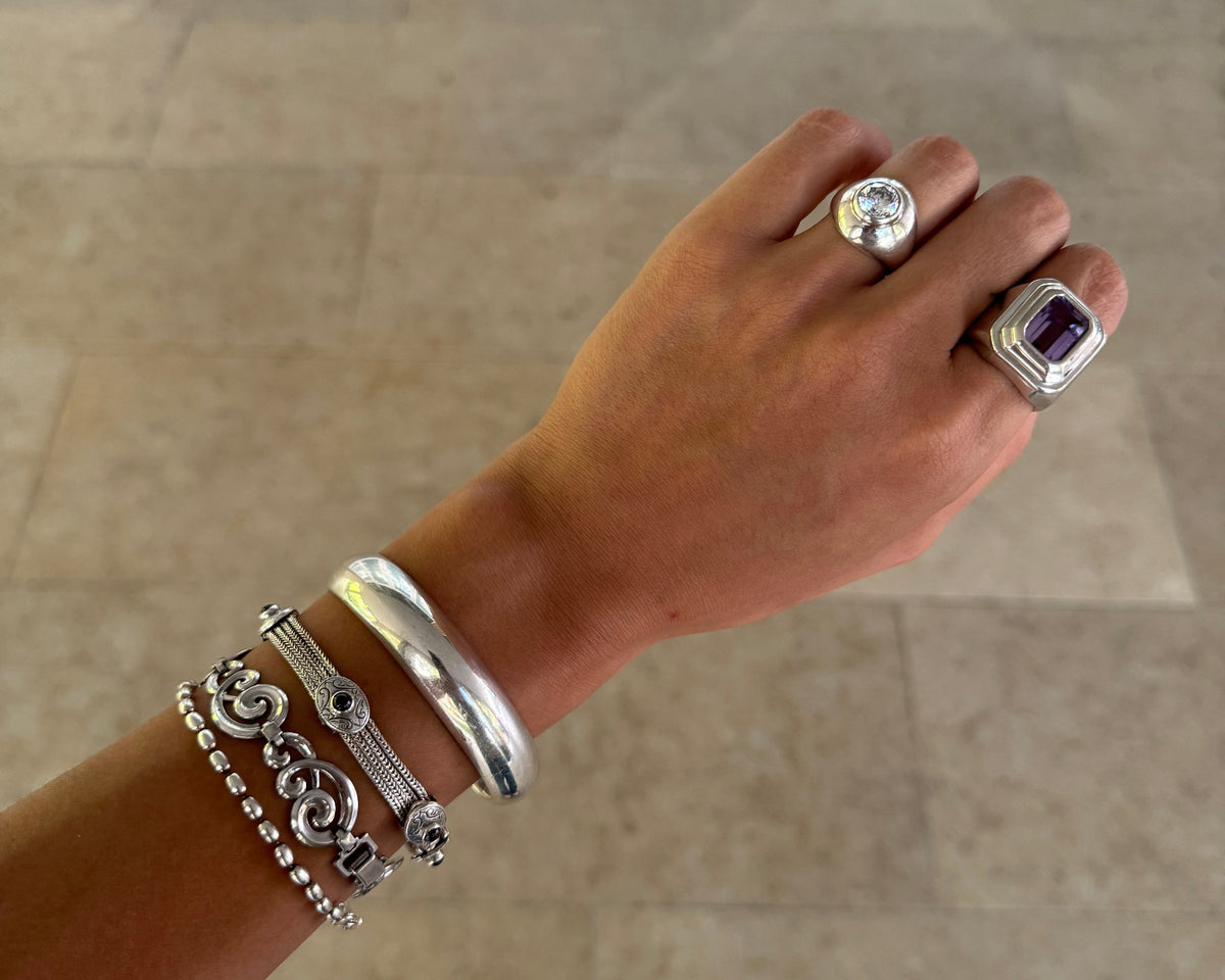 Vintage Emerald Cut Amethyst Statement Ring