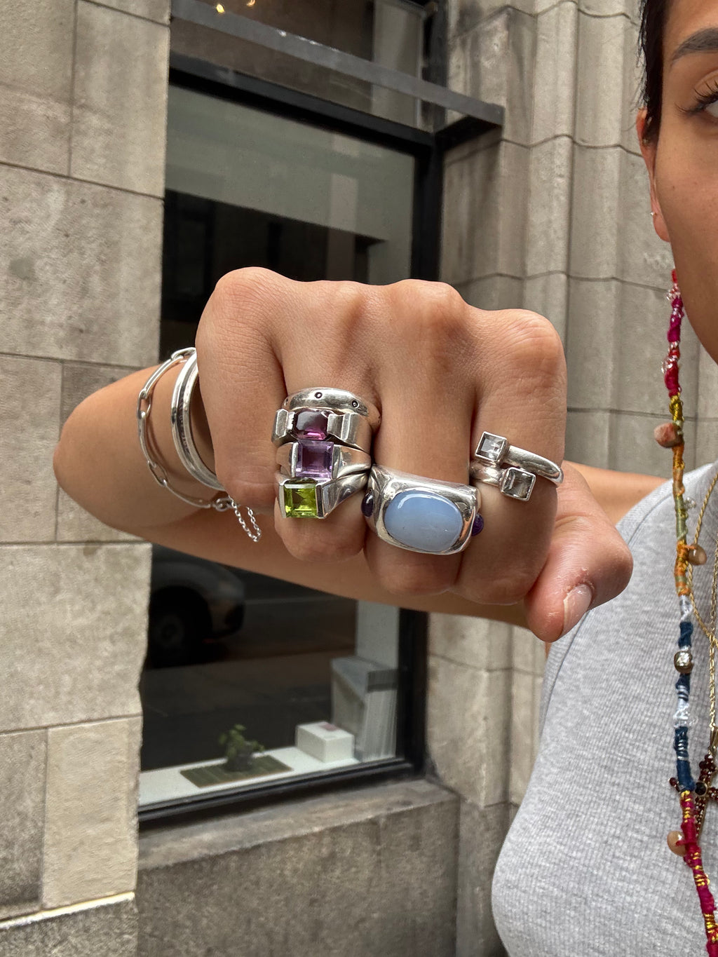 Vintage Silver Amethyst Ring