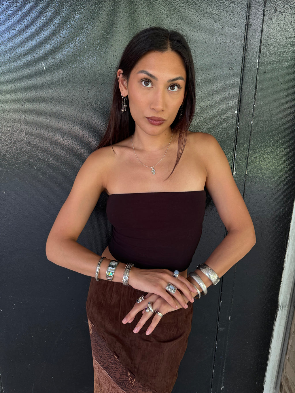 Vintage Silver Statement Dome Cuff Bracelet