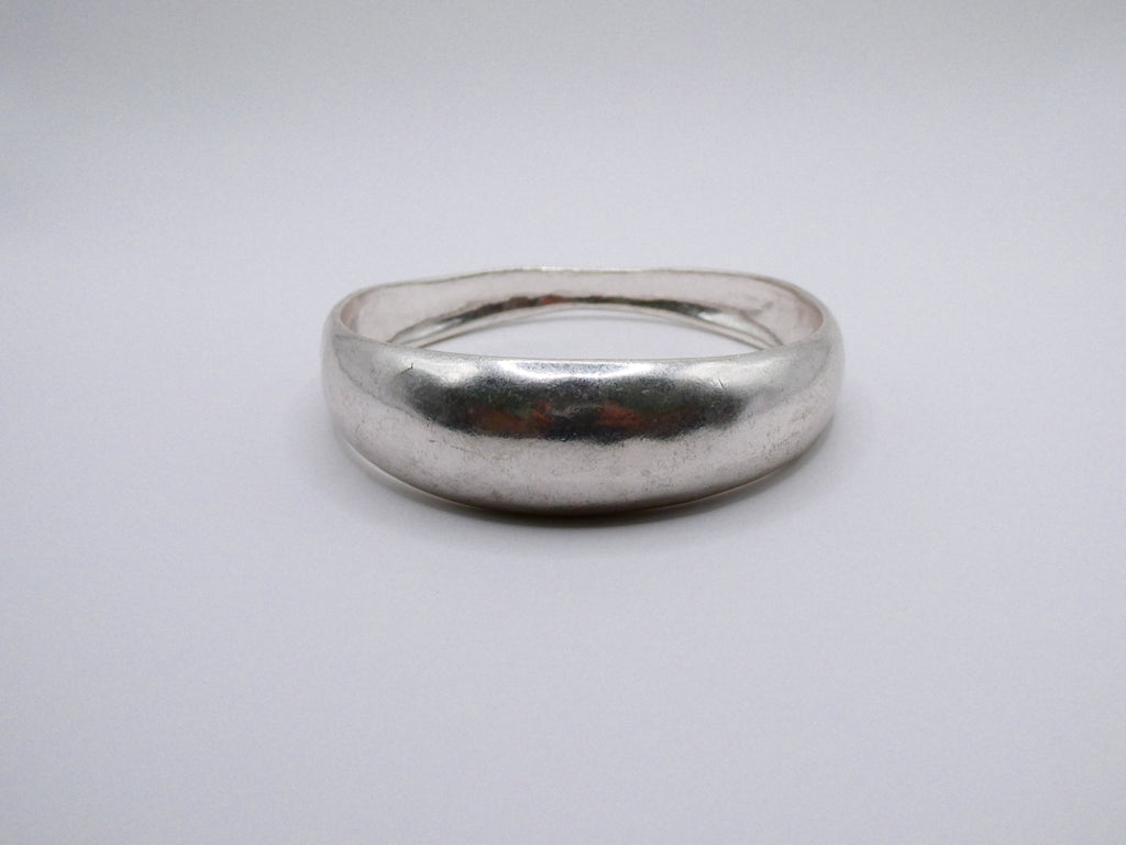 Vintage Silver Statement Dome Cuff Bracelet