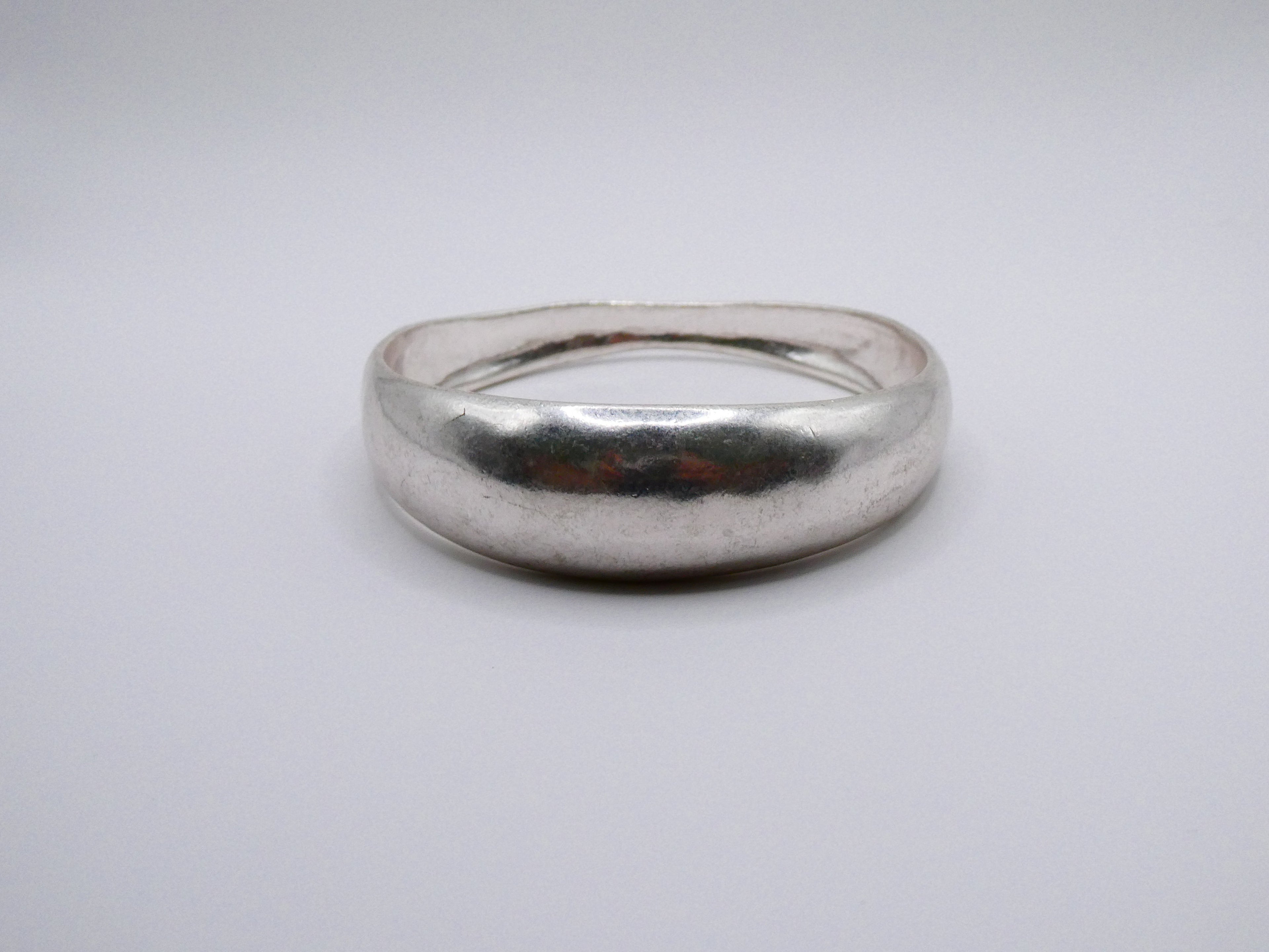 Vintage Silver Statement Dome Cuff Bracelet