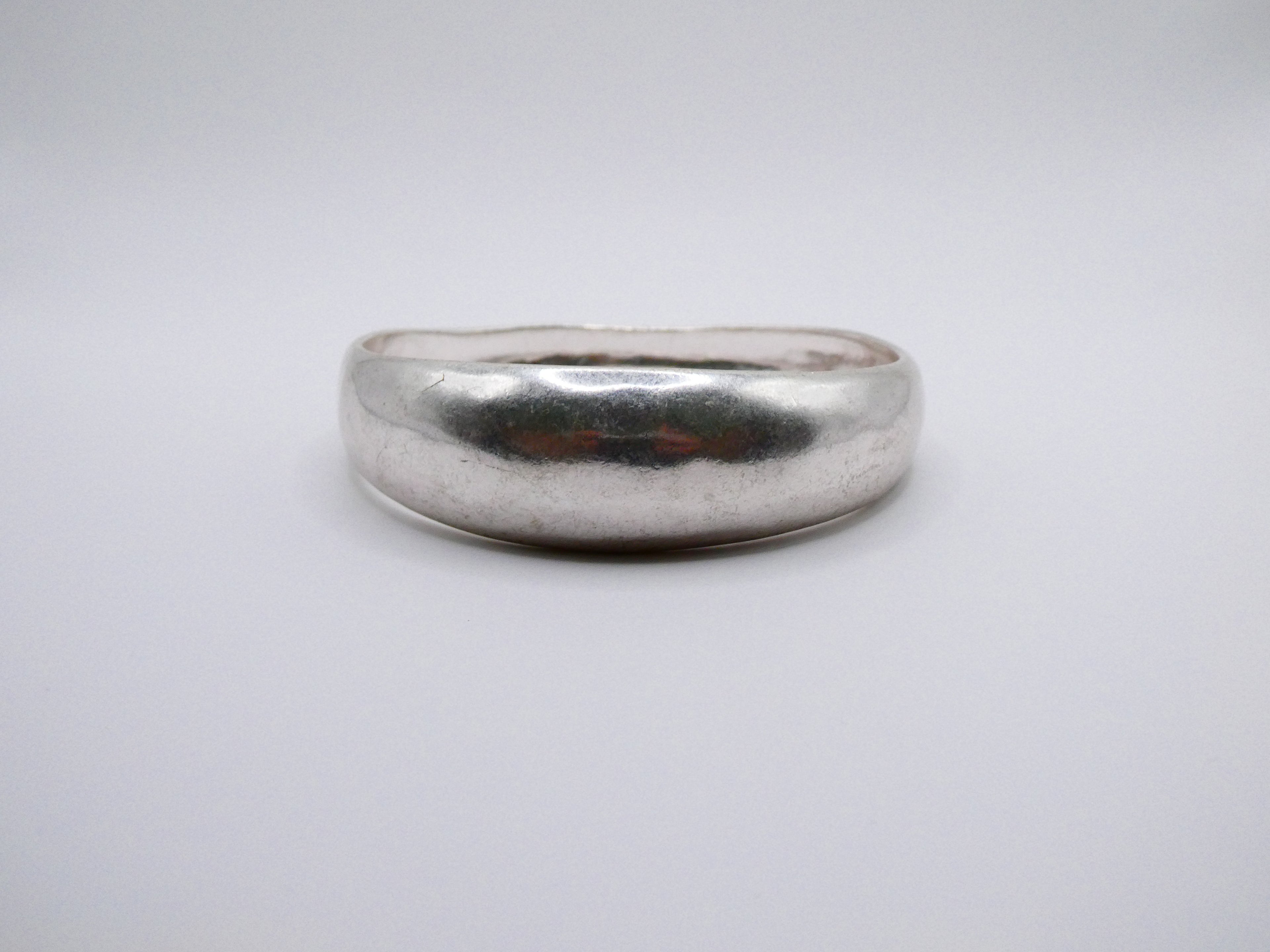 Vintage Silver Statement Dome Cuff Bracelet