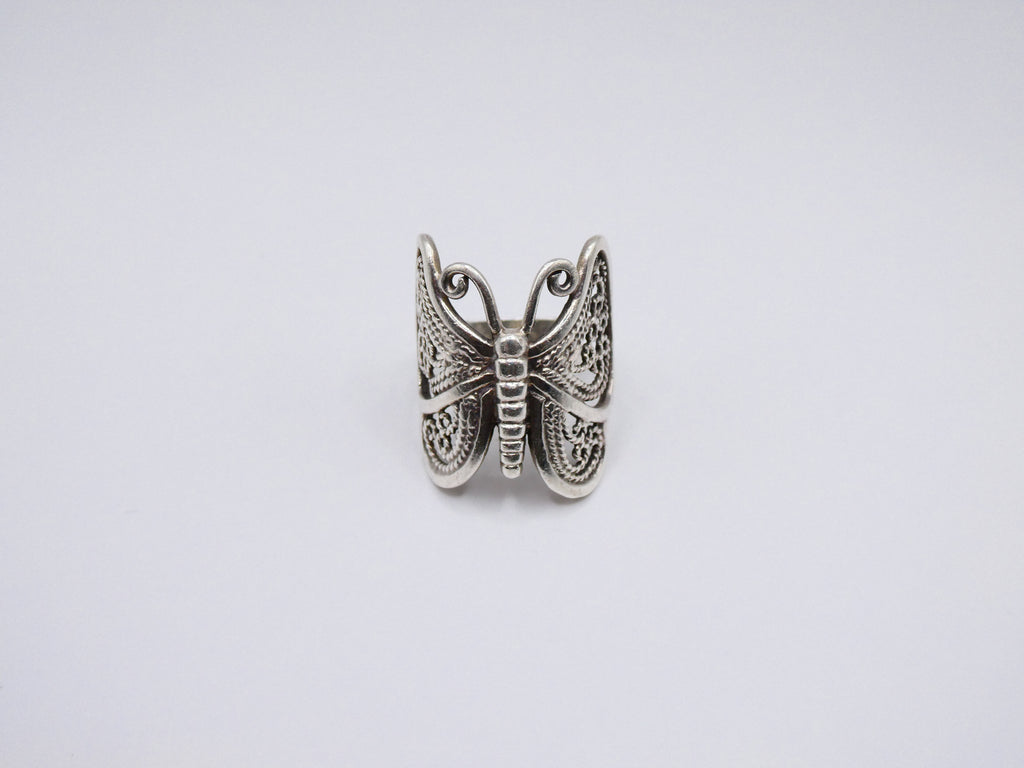 Vintage Silver Butterfly Ring