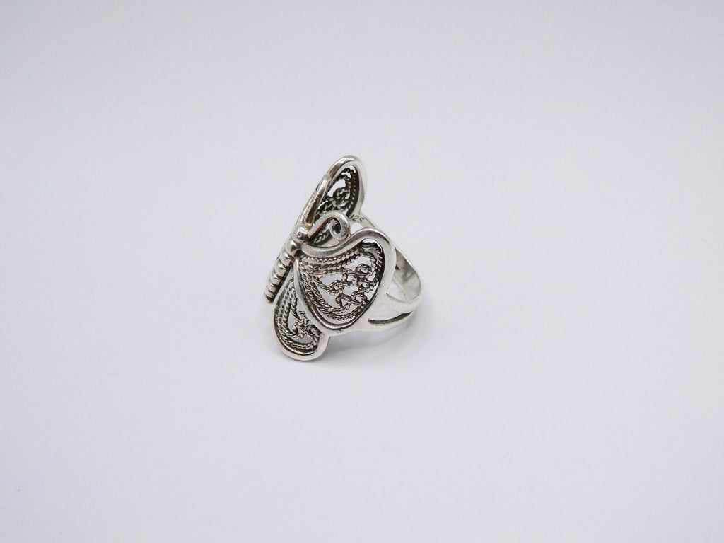 Vintage Silver Butterfly Ring