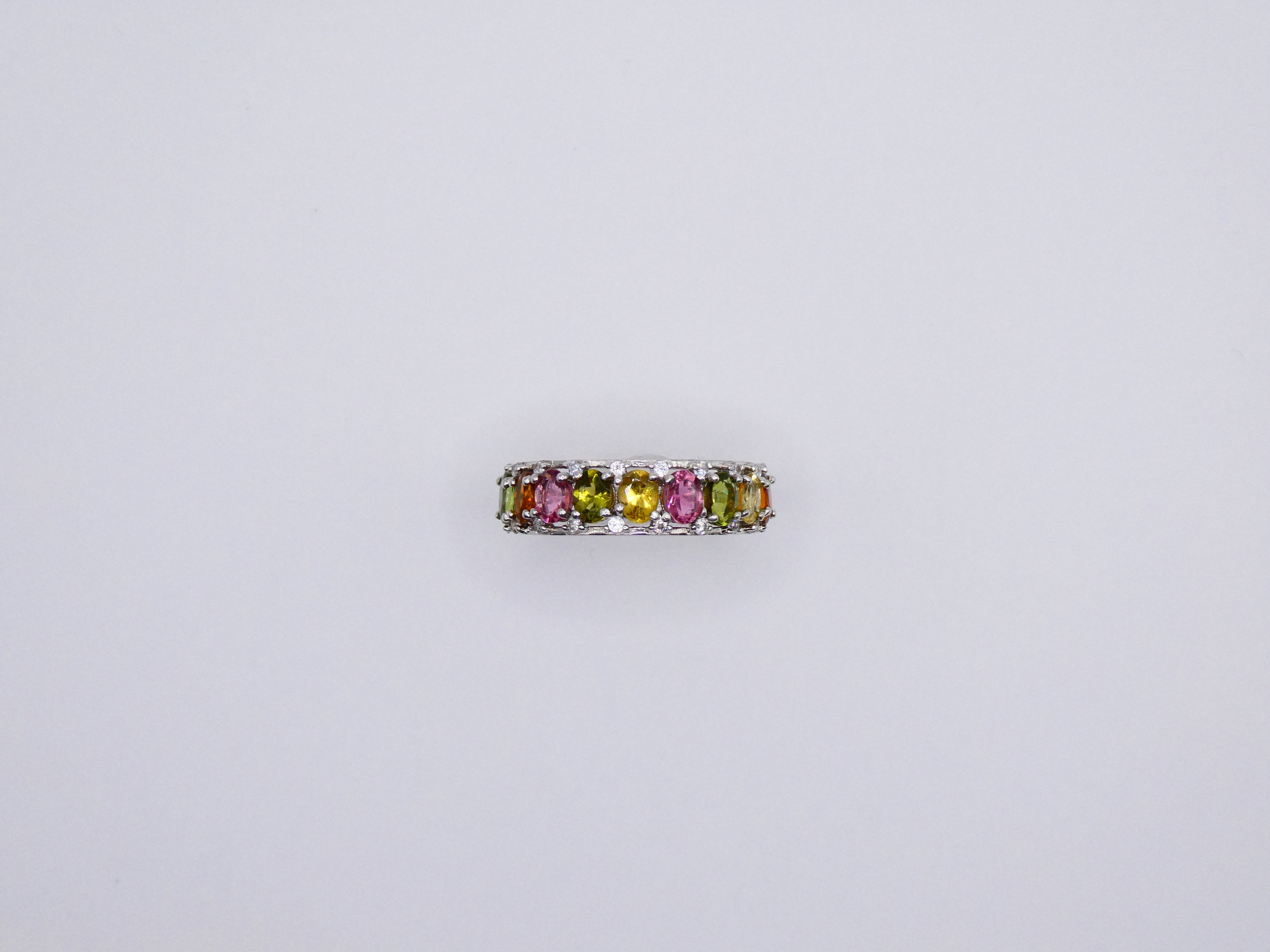 Vintage Silver Rainbow Tourmaline Ring
