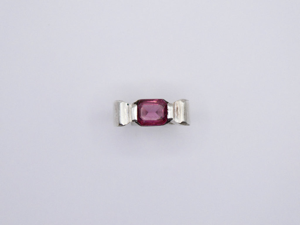 Vintage Silver Purple Stone Ring