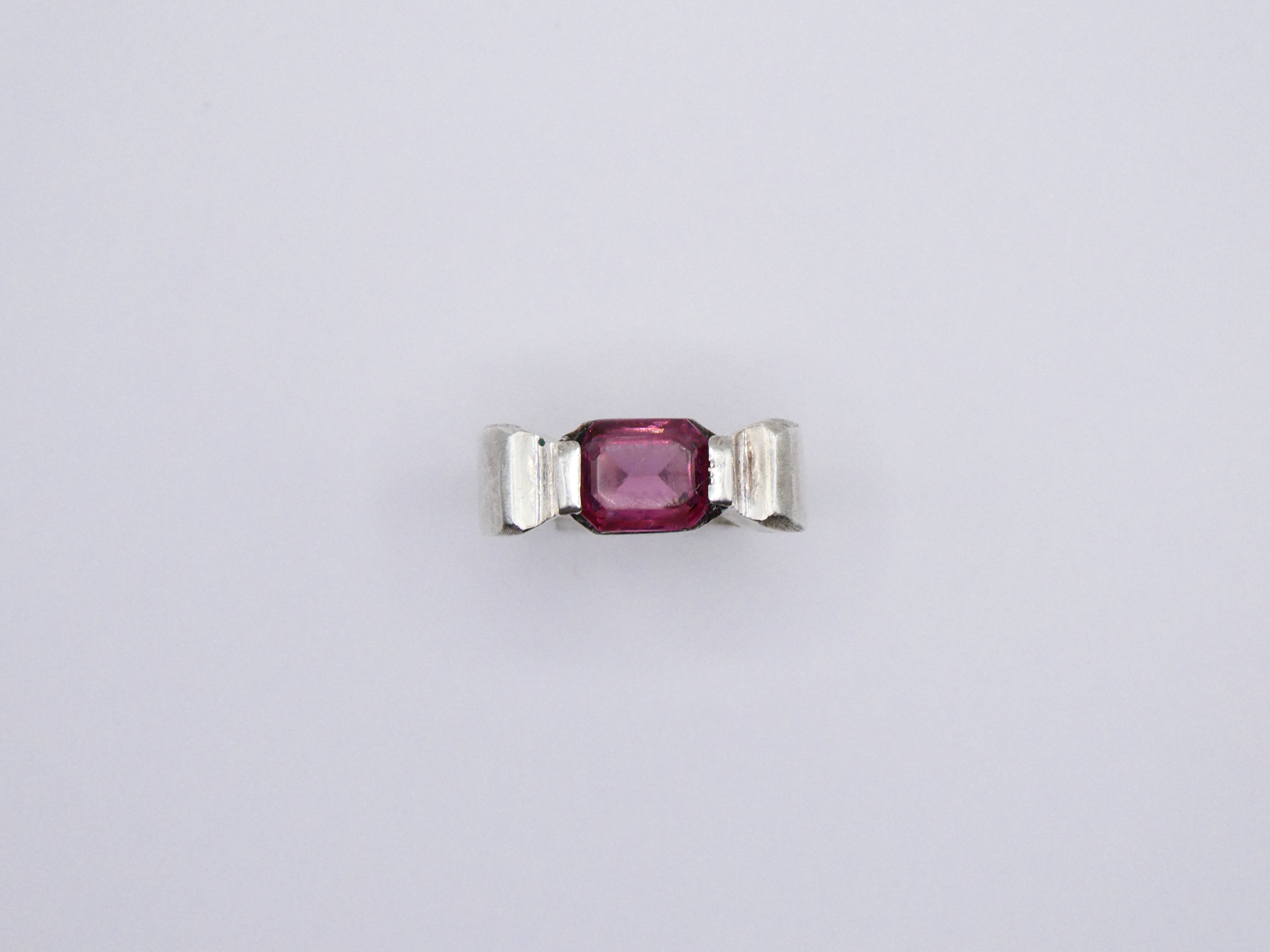 Vintage Silver Purple Stone Ring