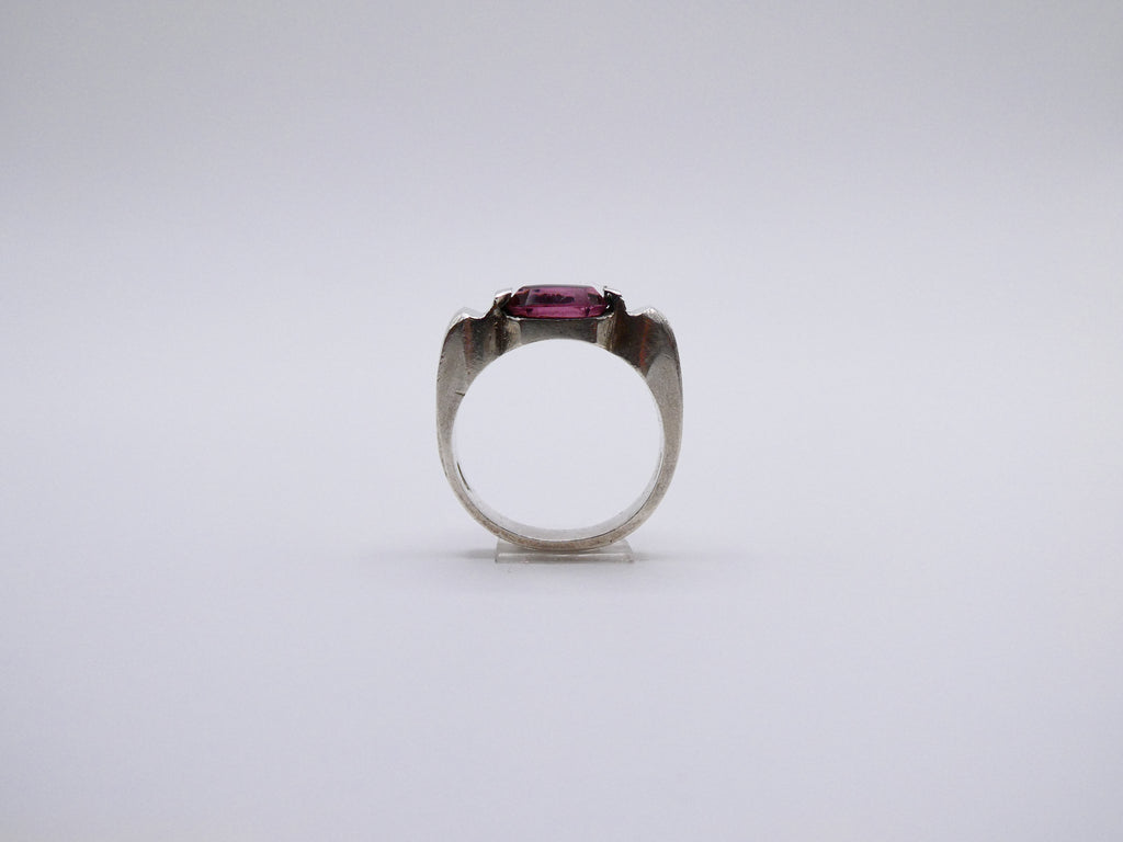 Vintage Silver Purple Stone Ring
