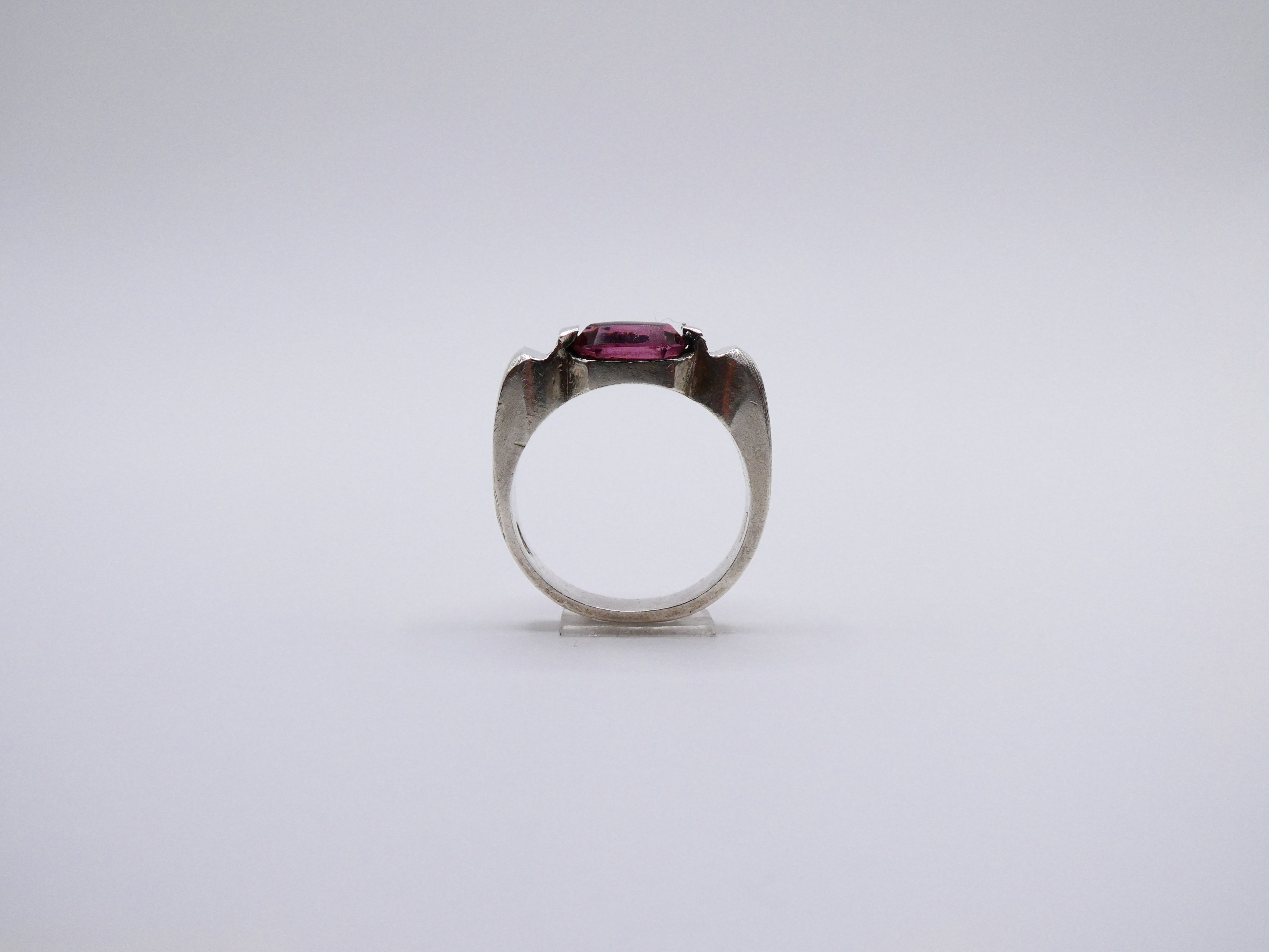 Vintage Silver Purple Stone Ring