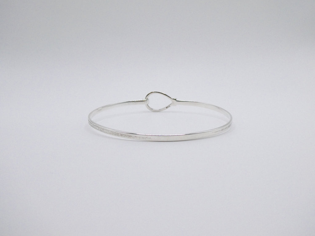 Vintage Silver Loop Hook Bangle Bracelet