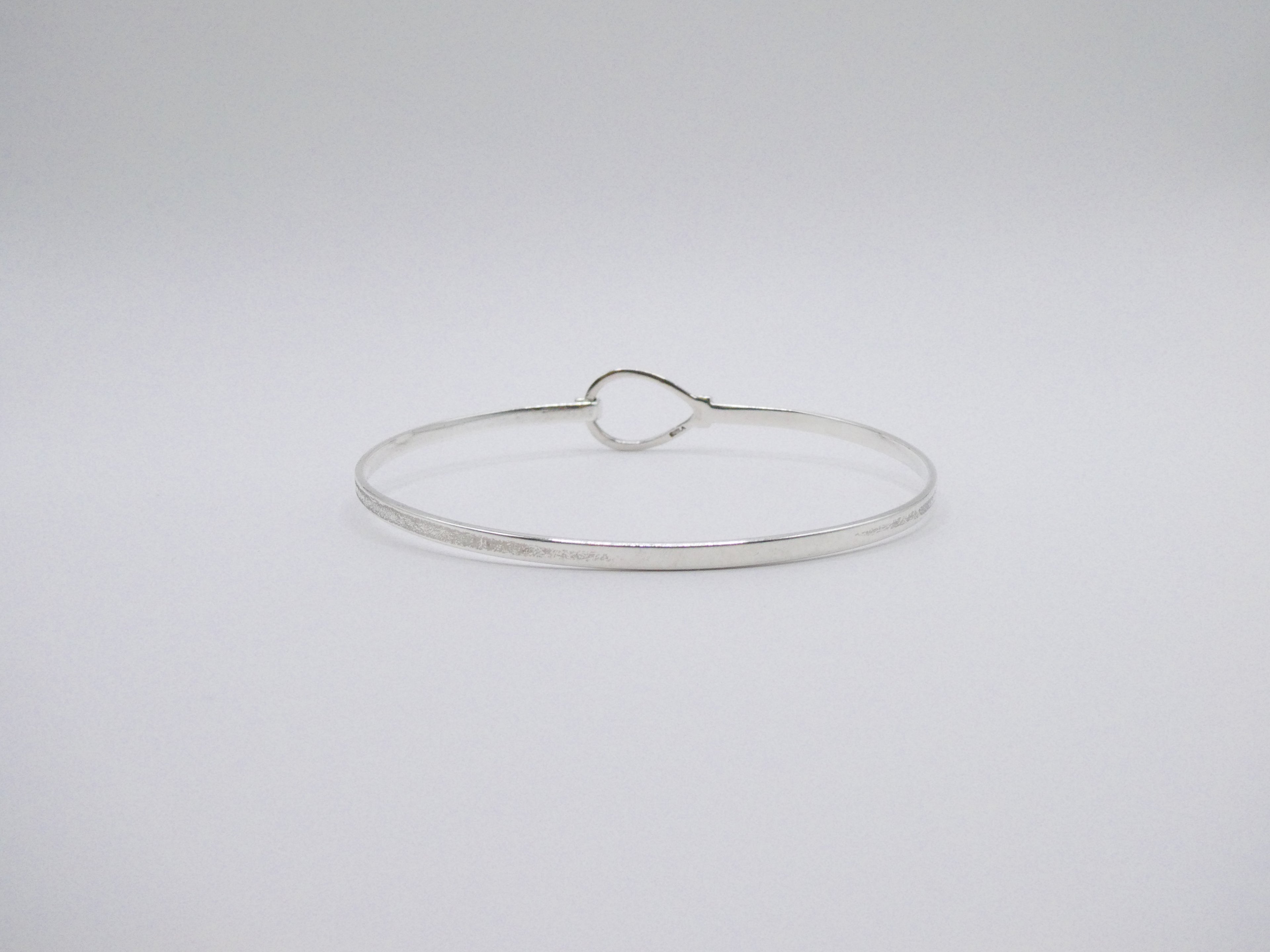 Vintage Silver Loop Hook Bangle Bracelet