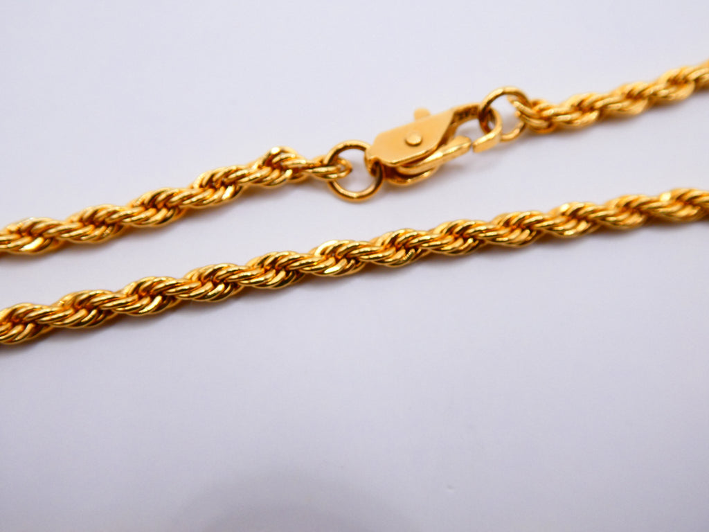 Vintage Gold Filled Rope Chain Anklet