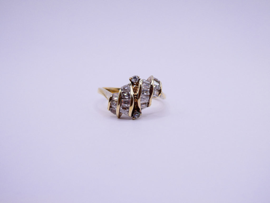 Vintage Gold Over Silver Knot Ring