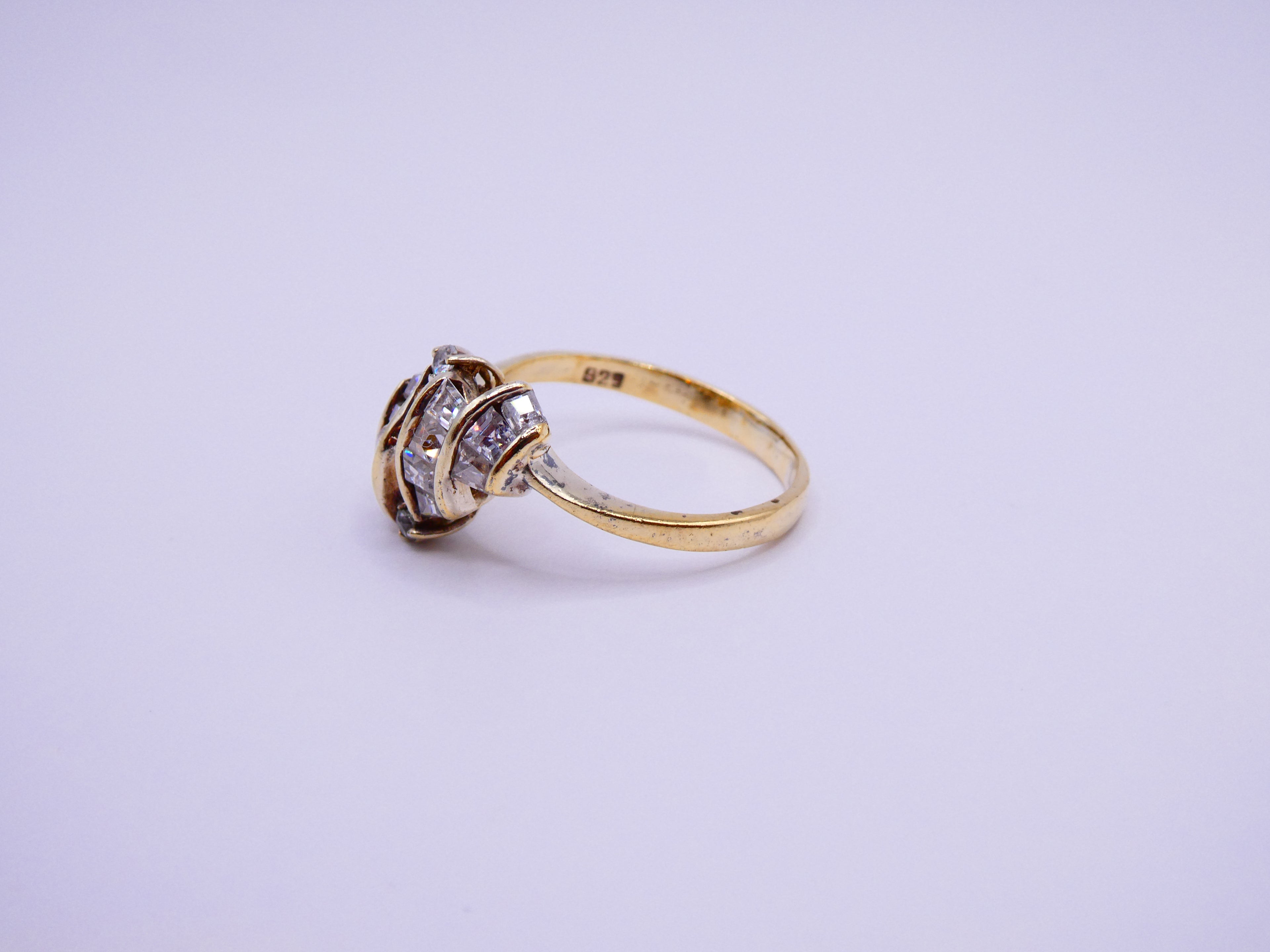 Vintage Gold Over Silver Knot Ring