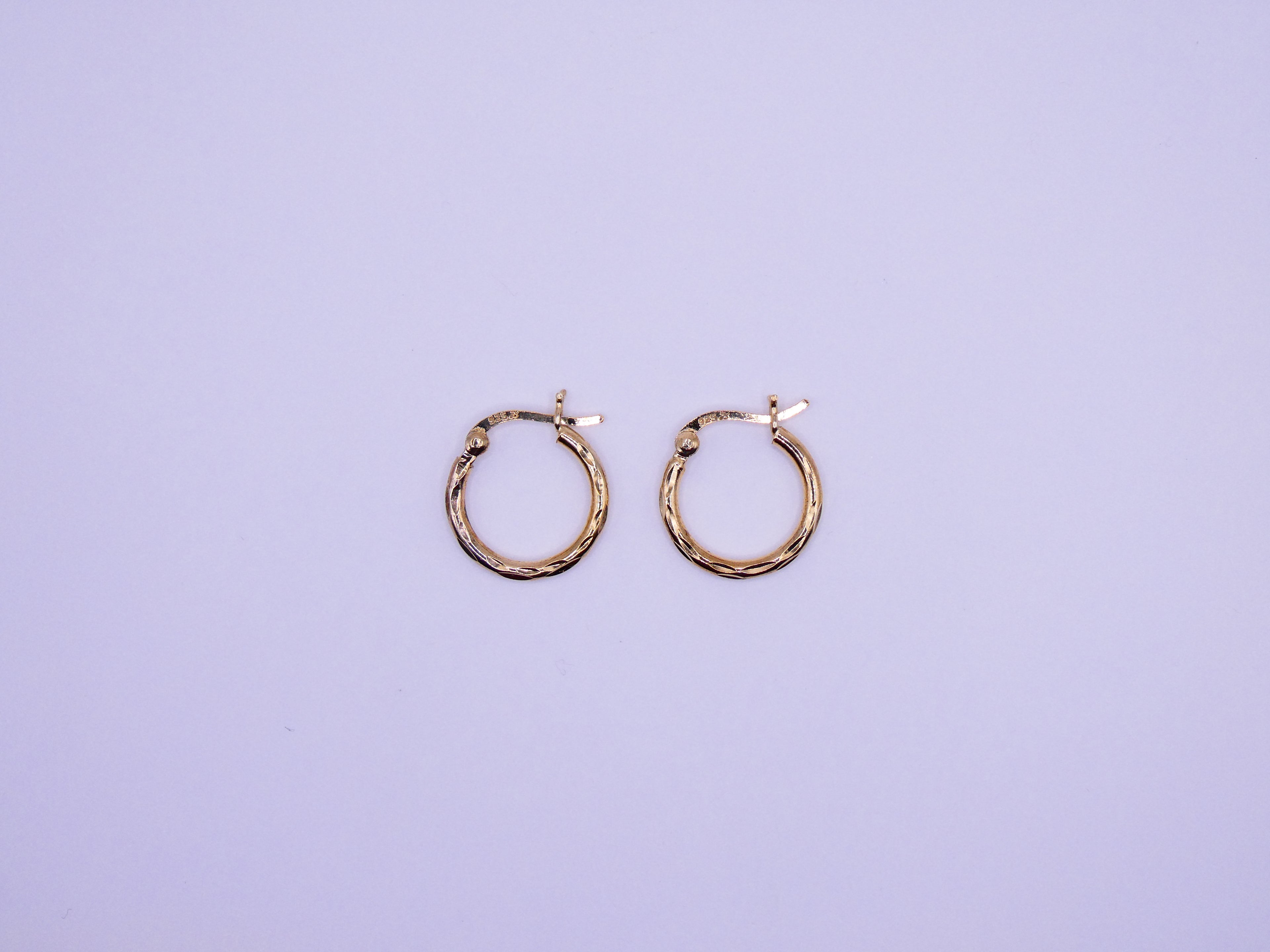 Vintage Gold Over Silver Circle Hoop Earrings