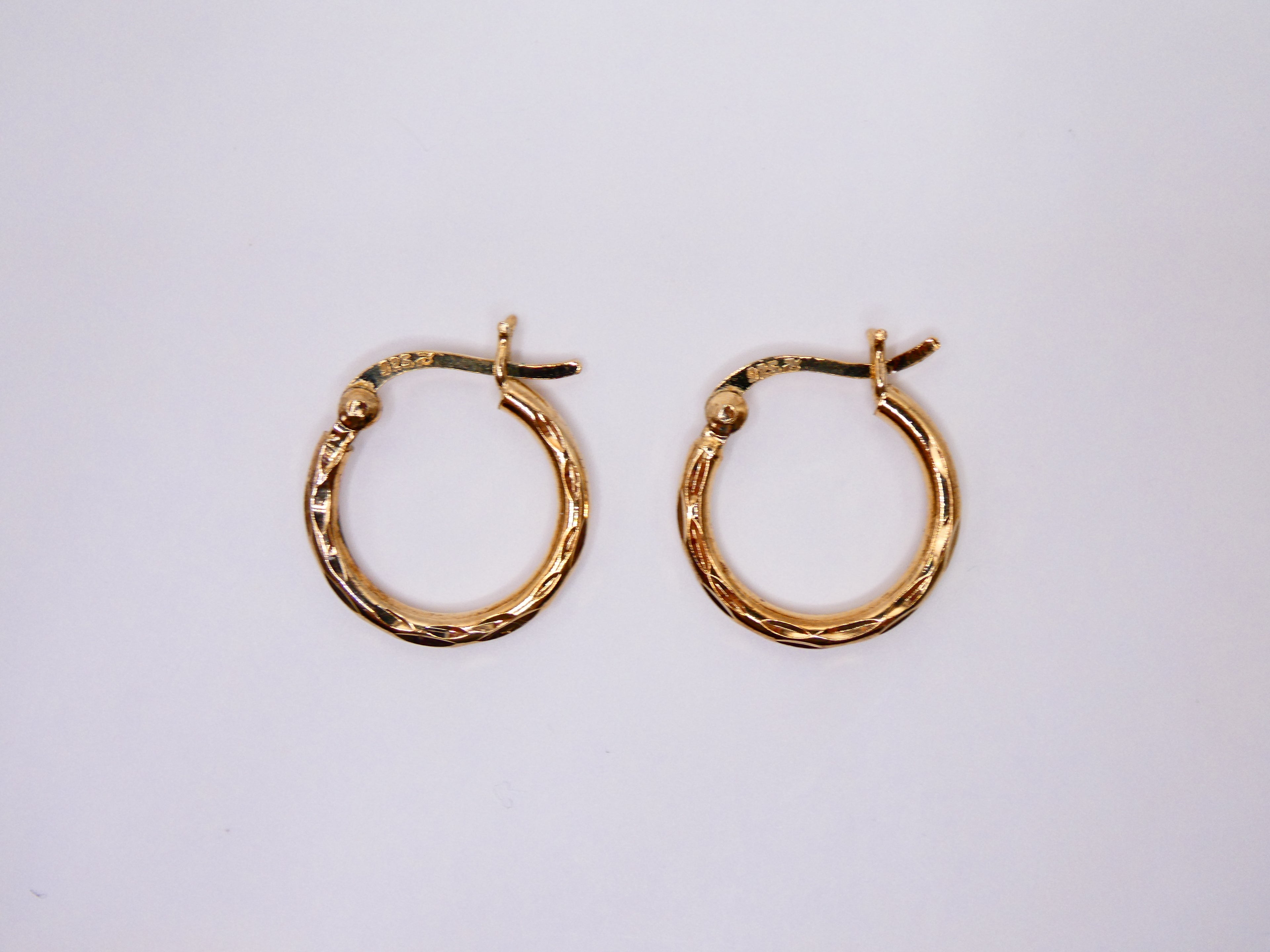 Vintage Gold Over Silver Circle Hoop Earrings