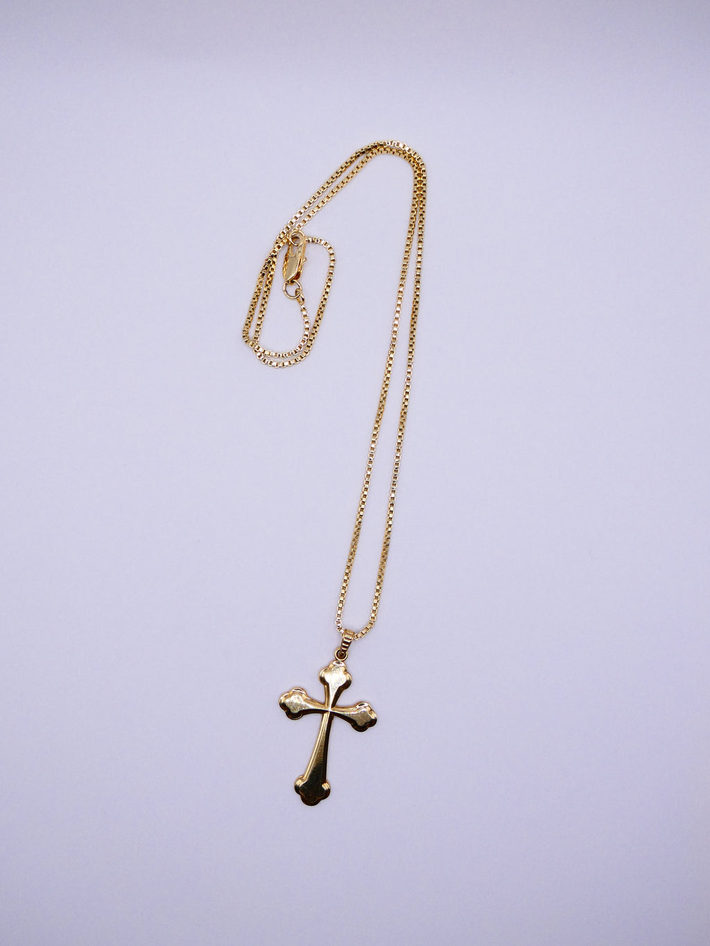 Vintage Gold Filled Cross Pendant Necklace