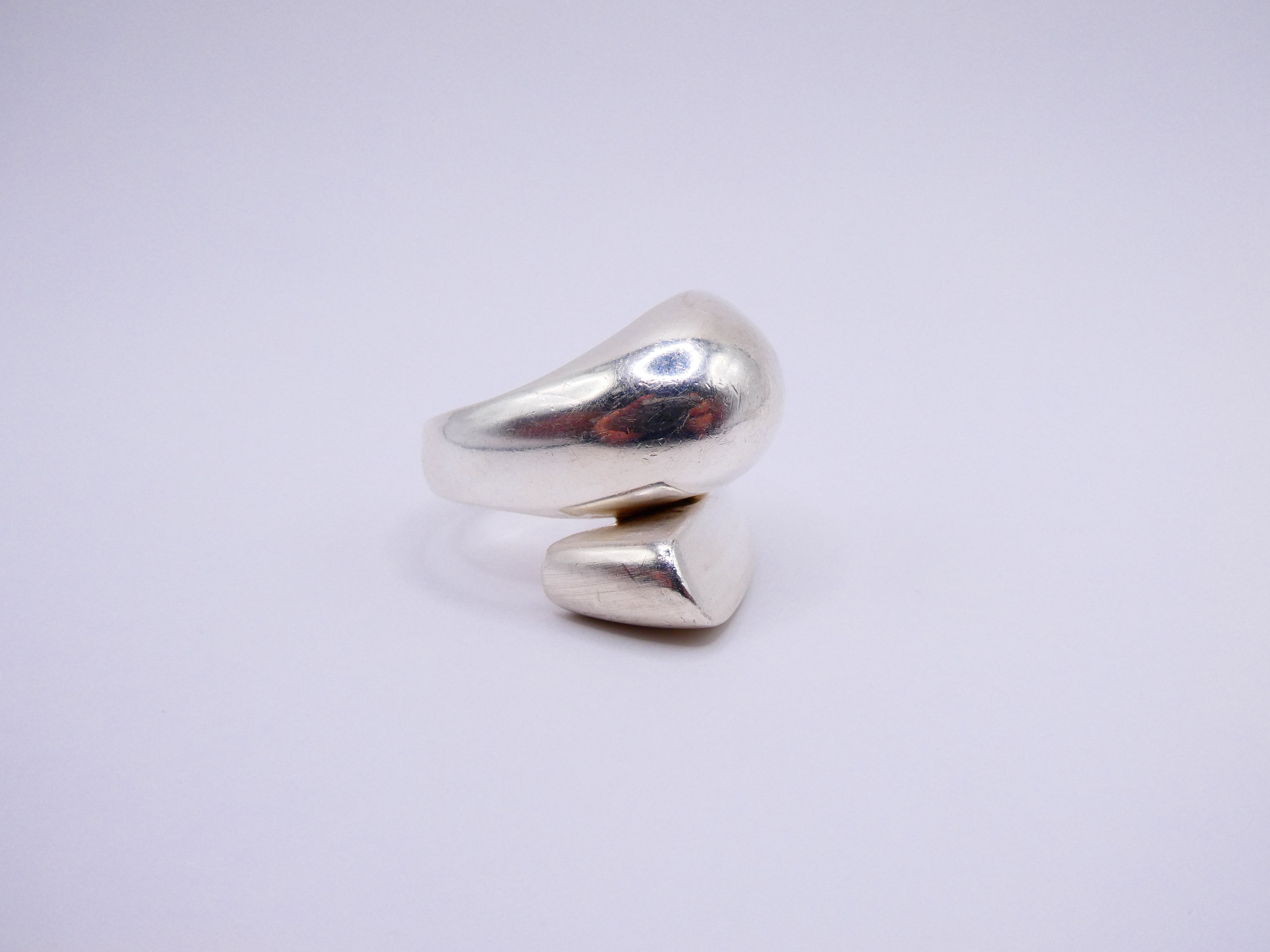 Vintage Silver Modernist Wrap Ring