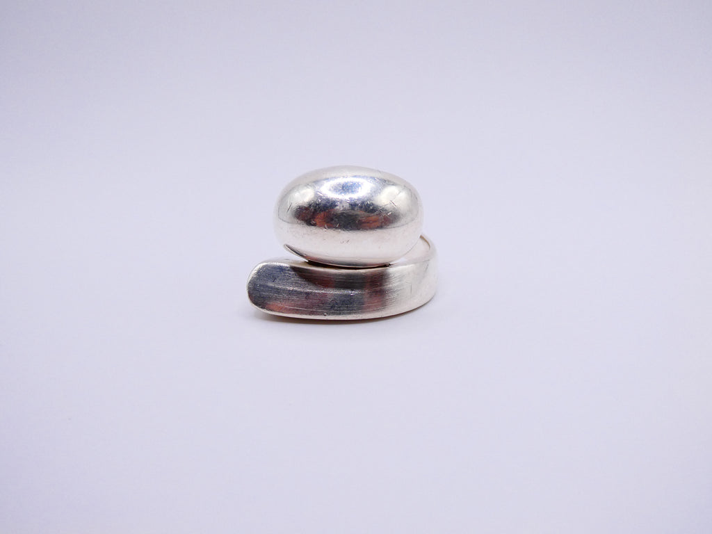 Vintage Silver Modernist Wrap Ring