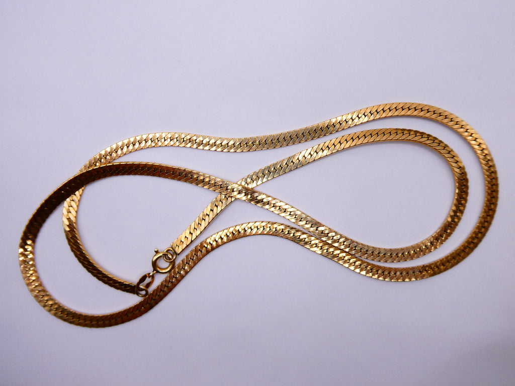 Vintage 14k Gold Filled Herringbone Chain