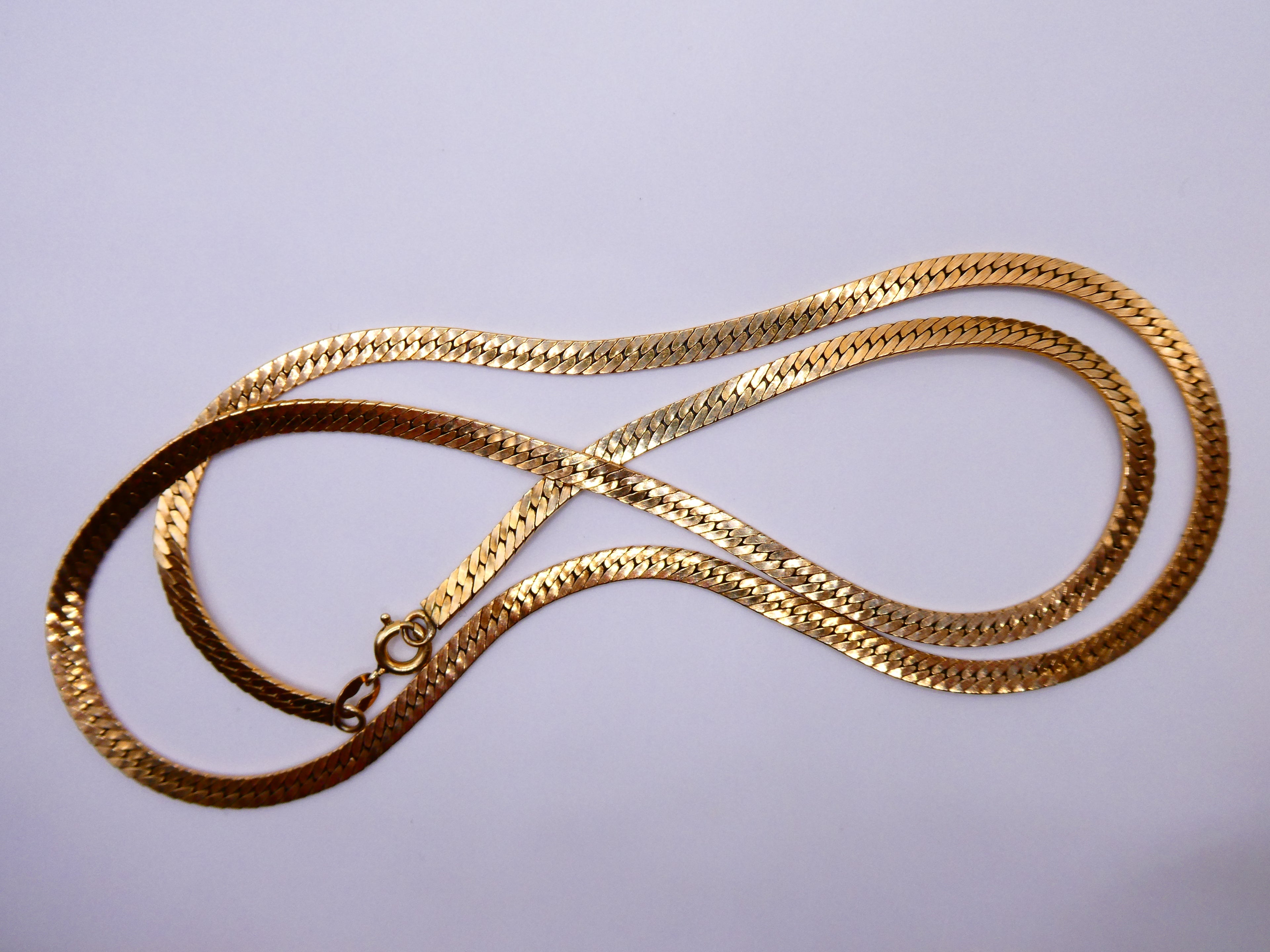 Vintage 14k Gold Filled Herringbone Chain
