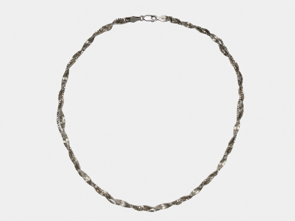 Vintage Double Twisted Silver Chain