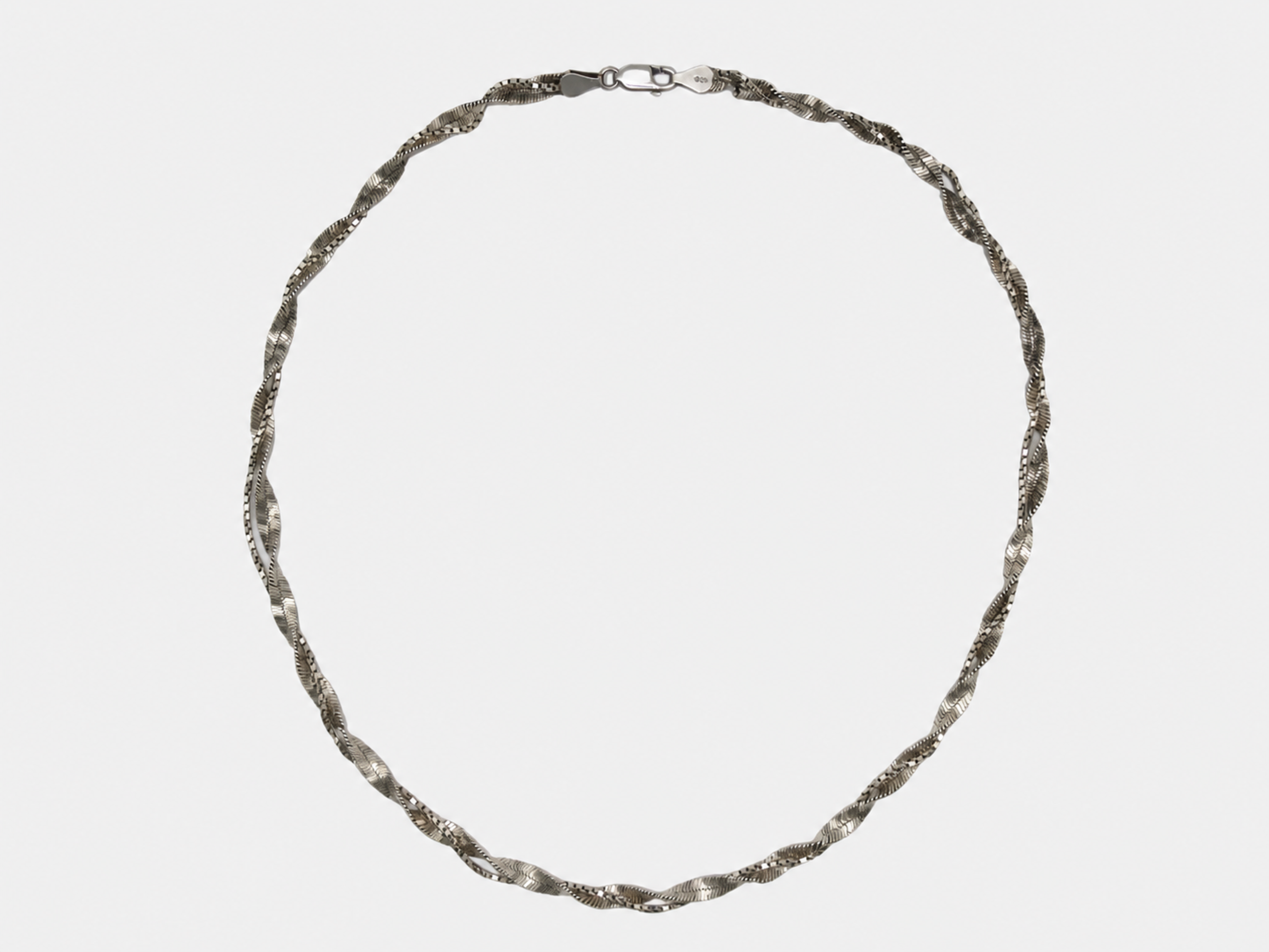 Vintage Double Twisted Silver Chain
