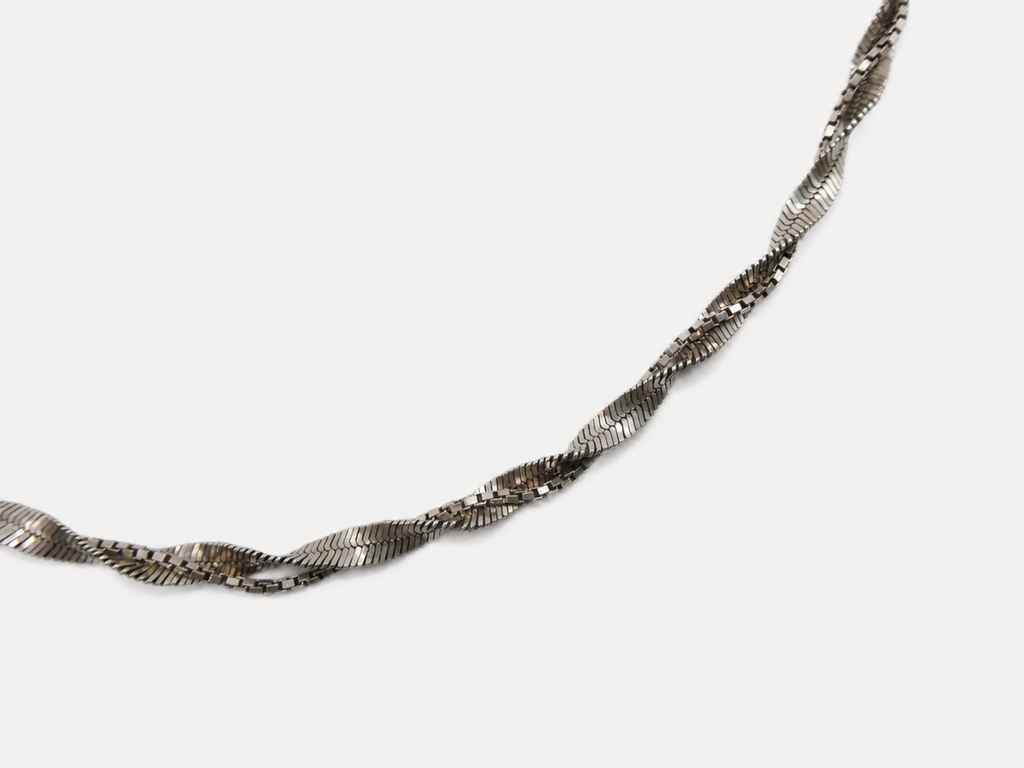 Vintage Double Twisted Silver Chain