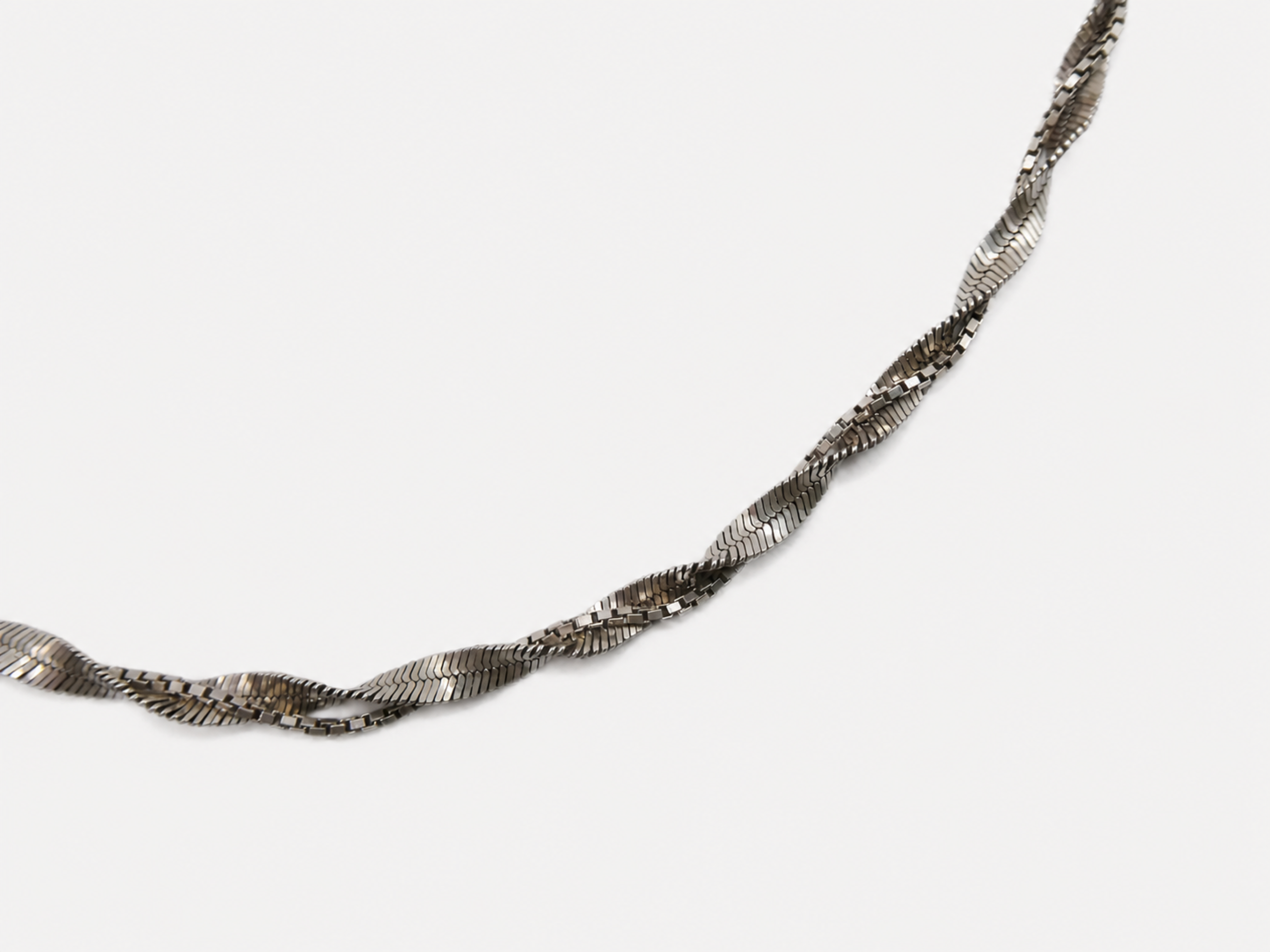 Vintage Double Twisted Silver Chain