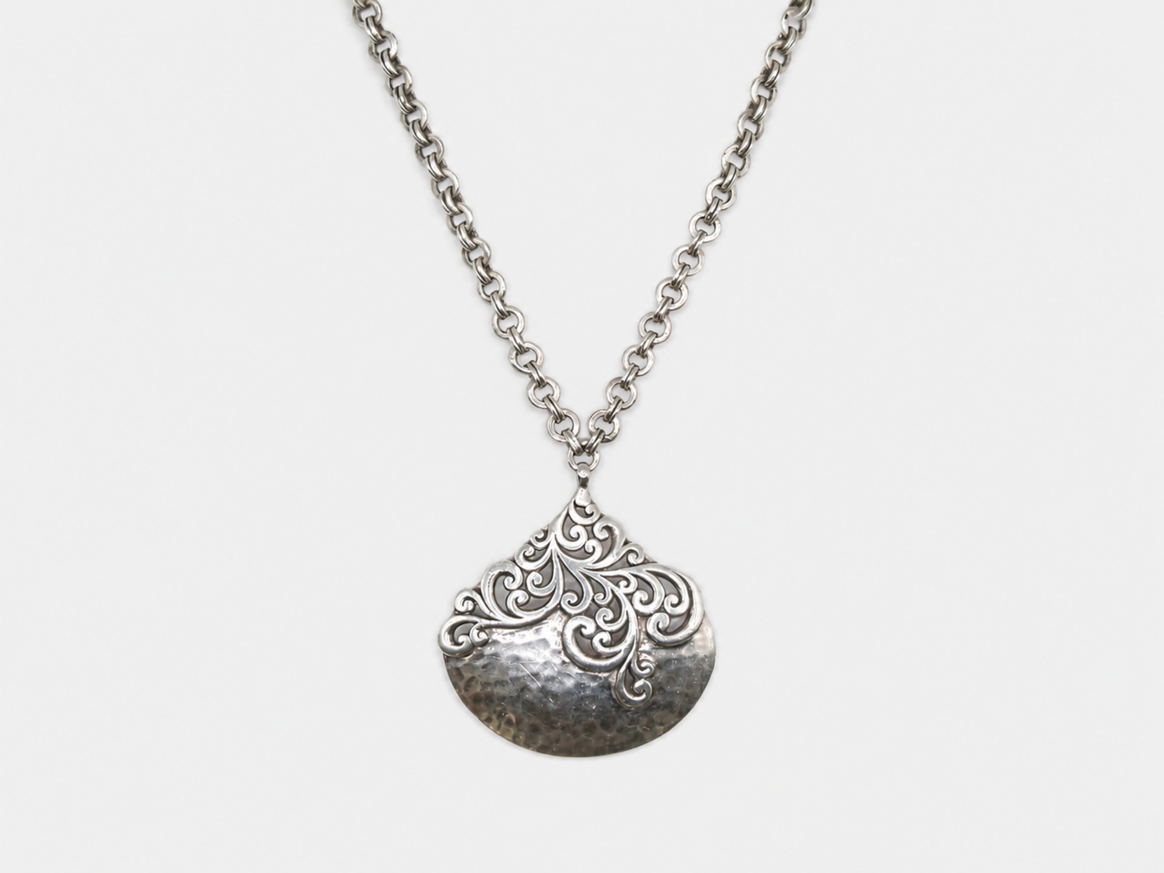 Vintage Silver Filigree Statement Pendant