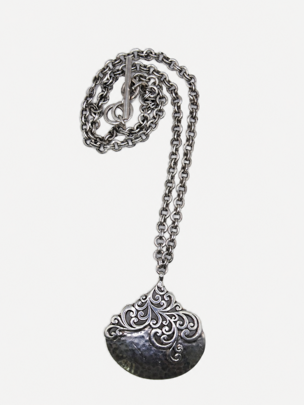 Vintage Silver Filigree Statement Pendant